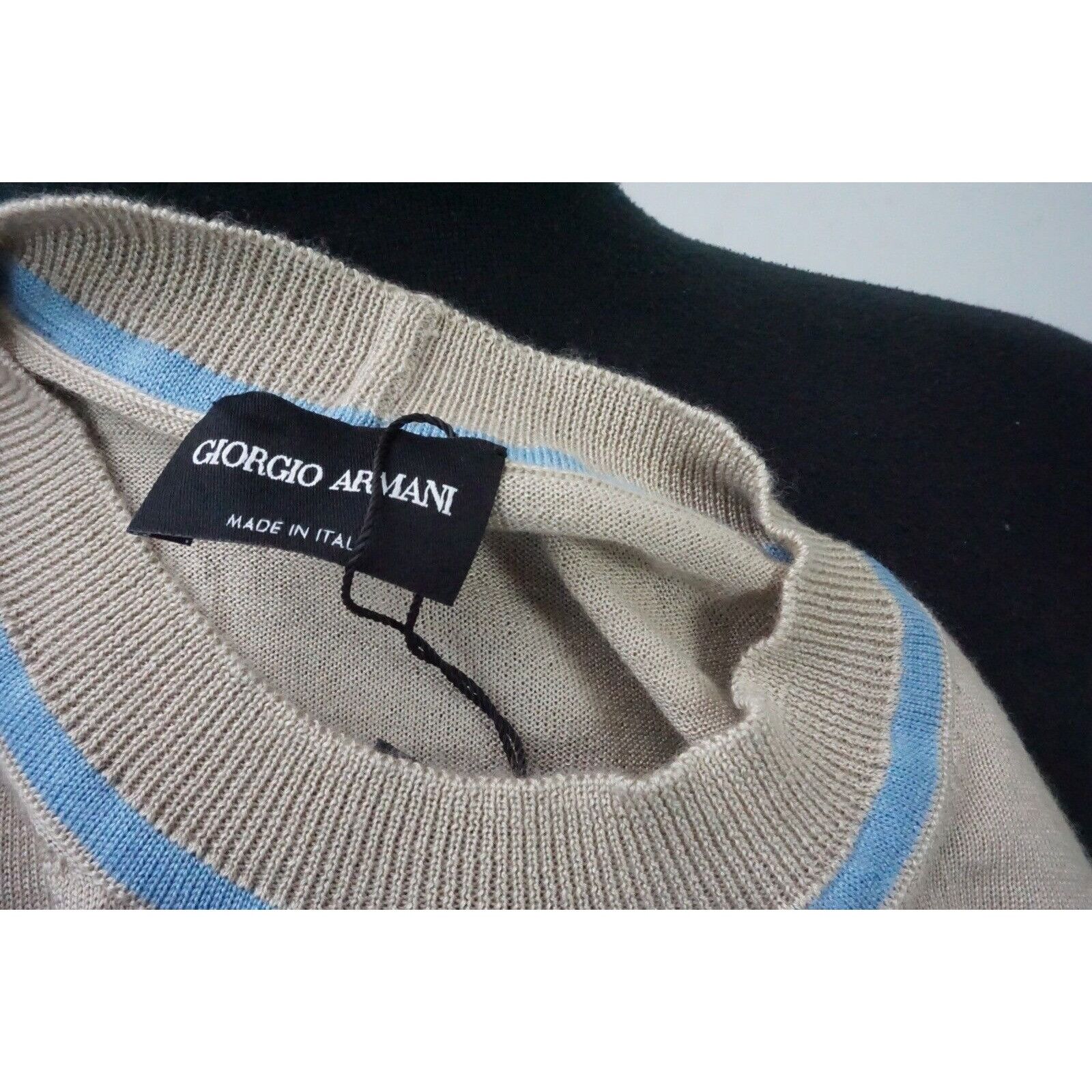 Giorgio Armani Giorgio Armani Black Label Beige Blue Pink Woven Cashmere Bl Size XL / US 12-14 / IT 48-50 - 4 Thumbnail