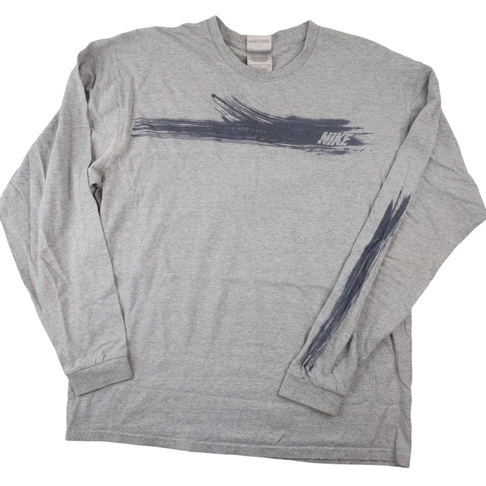 Nike VINTAGE Nike Spellout Long Sleeve T Shirt Shirt Mens Gray L Size US L / EU 52-54 / 3 - 7 Thumbnail