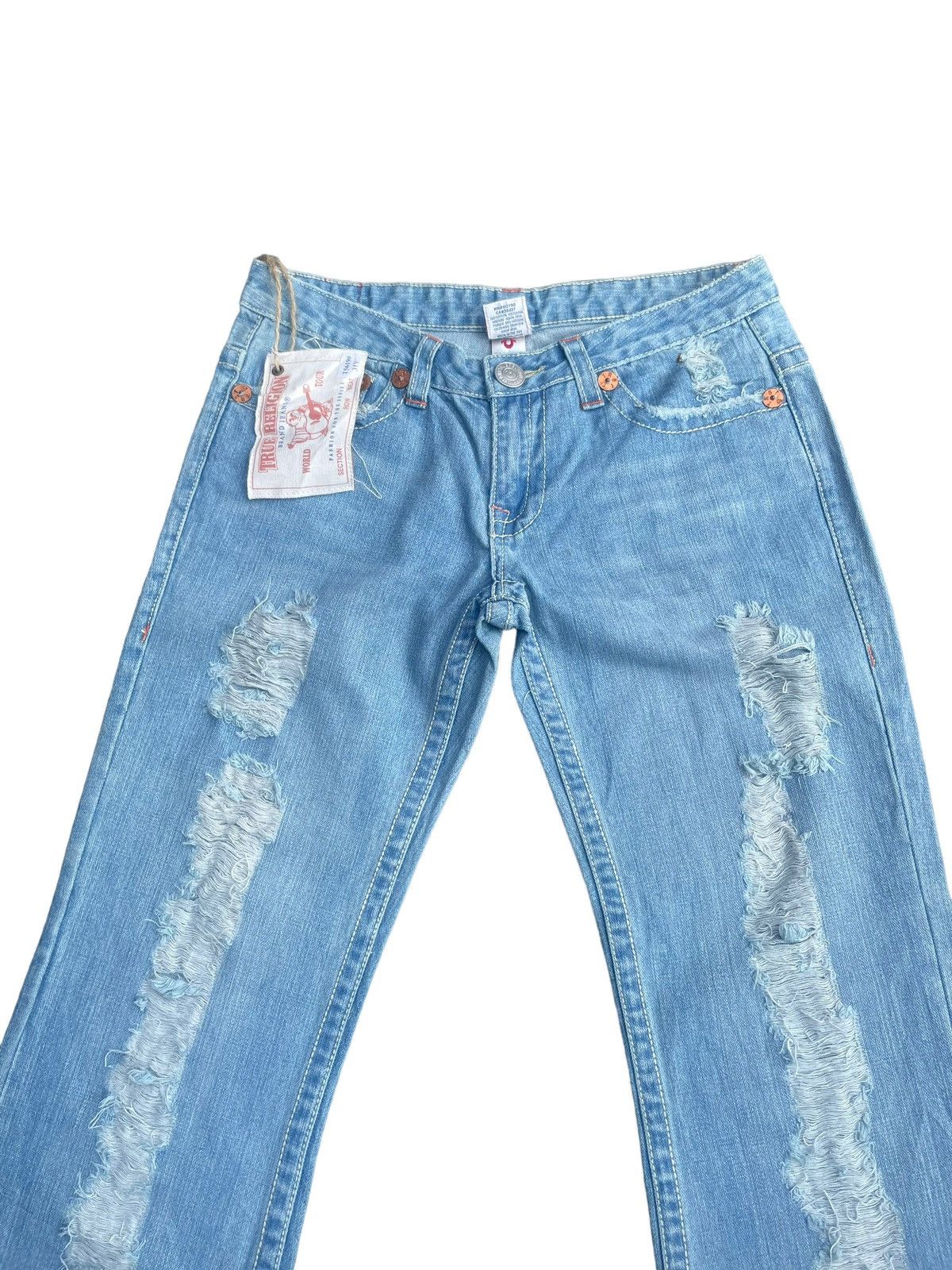 True Religion True Religion Joey Big T Distresed Denim Size 32" / US 10 / IT 46 - 3 Thumbnail