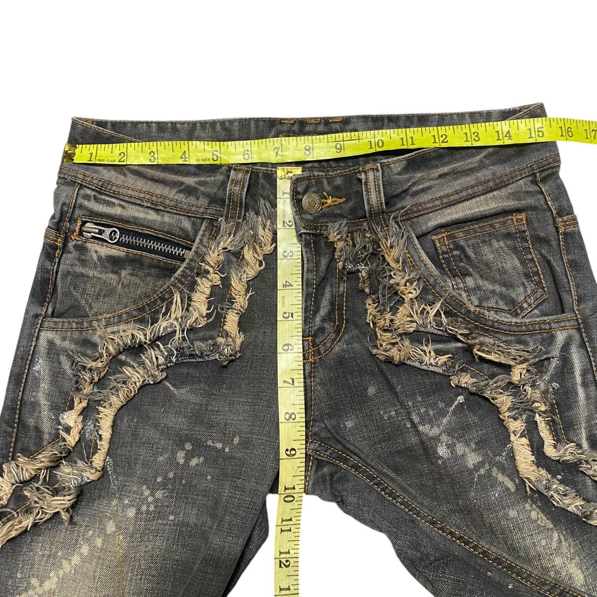 Tornado Mart Xfrm Denim Super Flare Painter Jeans Distressed Size US 30 / EU 46 - 16 Thumbnail