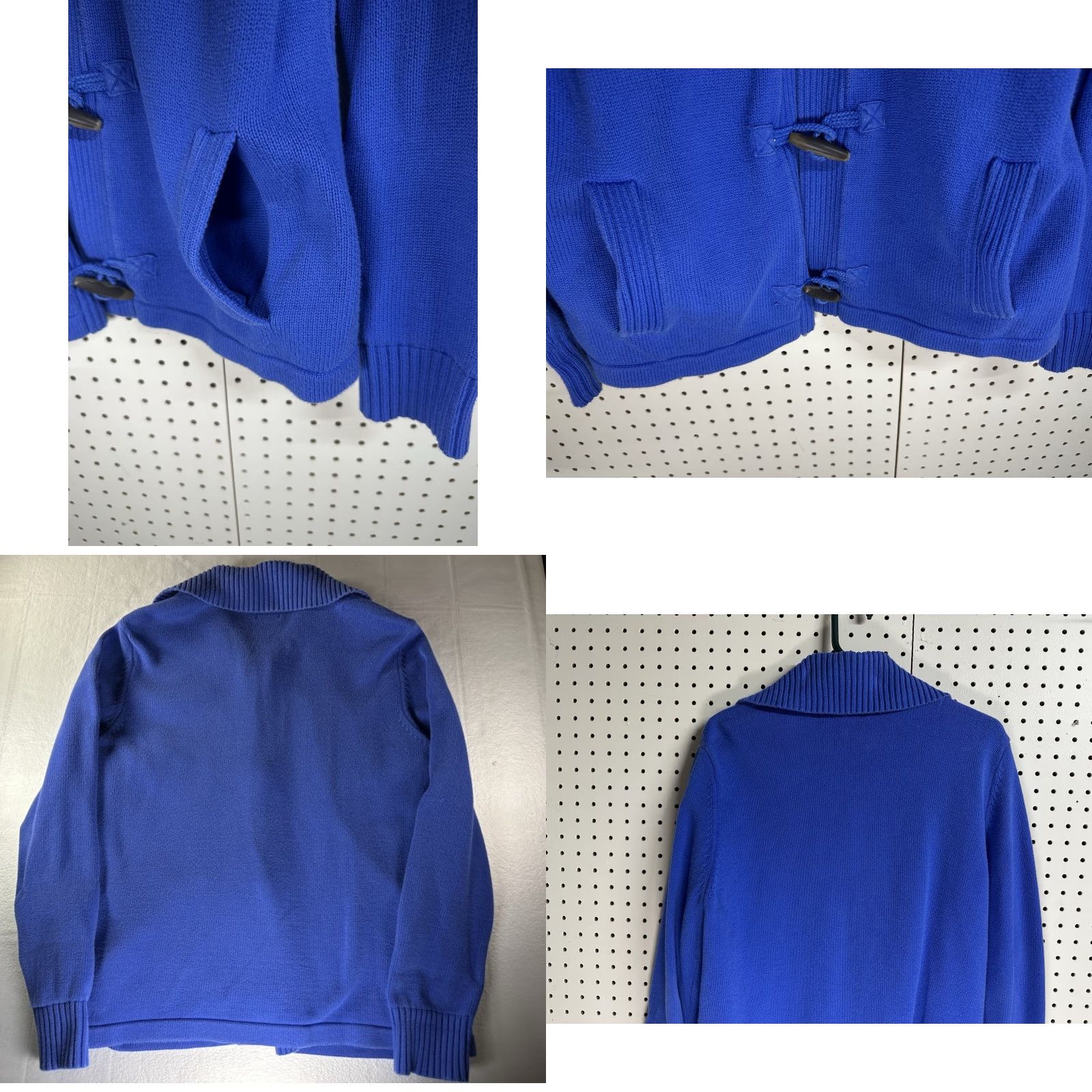 Vintage LL Bean Cardigan Women’s XL Regular Blue Tight Knit Collared Pullover Sweater Size XL / US 12-14 / IT 48-50 - 9 Thumbnail