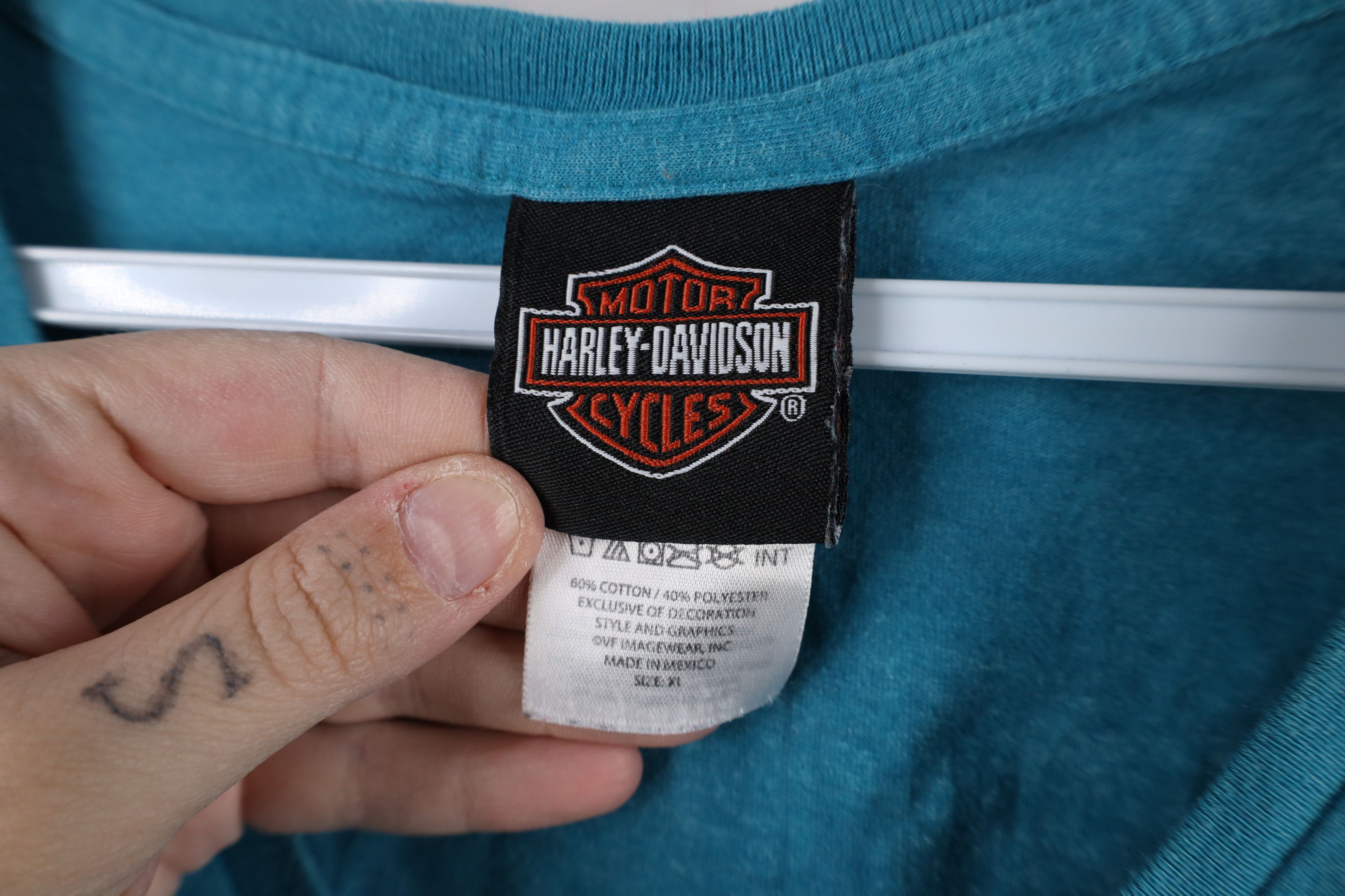 Harley Davidson × Vintage Y2K Harley Davidson Stingray Short Sleeve V-Neck T-Shirt Size XL / US 12-14 / IT 48-50 - 8 Thumbnail
