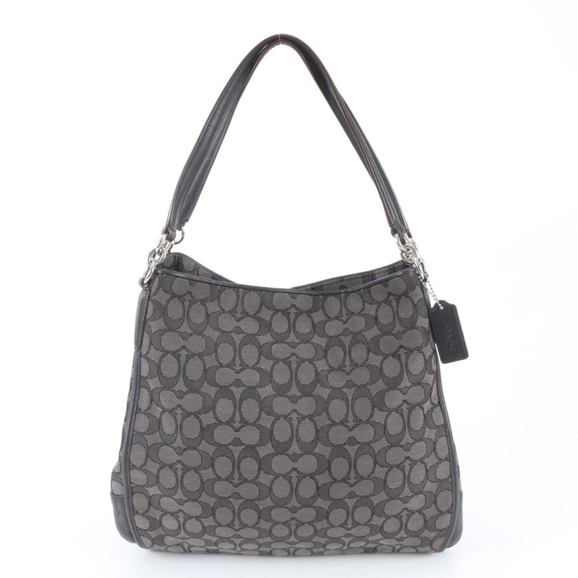 Coach Coach Signature Leather Shoulder Bag, One-Shoulder Tote 