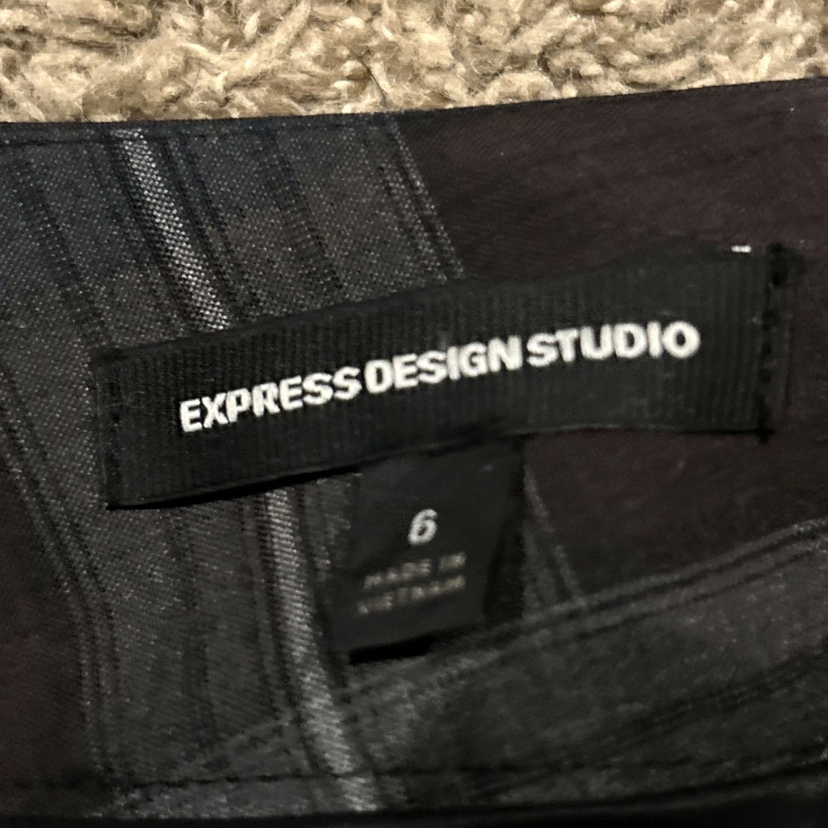 Express Express Plaid Skirt Women Midi Regular Size 6 Multicolor Polyester Knit Zipper B16 Size 28" / US 6 / IT 42 - 2 Thumbnail