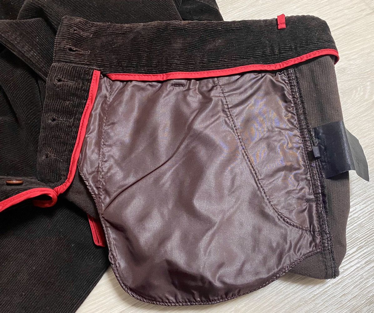 Prada Vintage Prada Linea Rossa Brown Corduroy Velvet Loose Pants Size 30" / US 8 / IT 44 - 19 Thumbnail