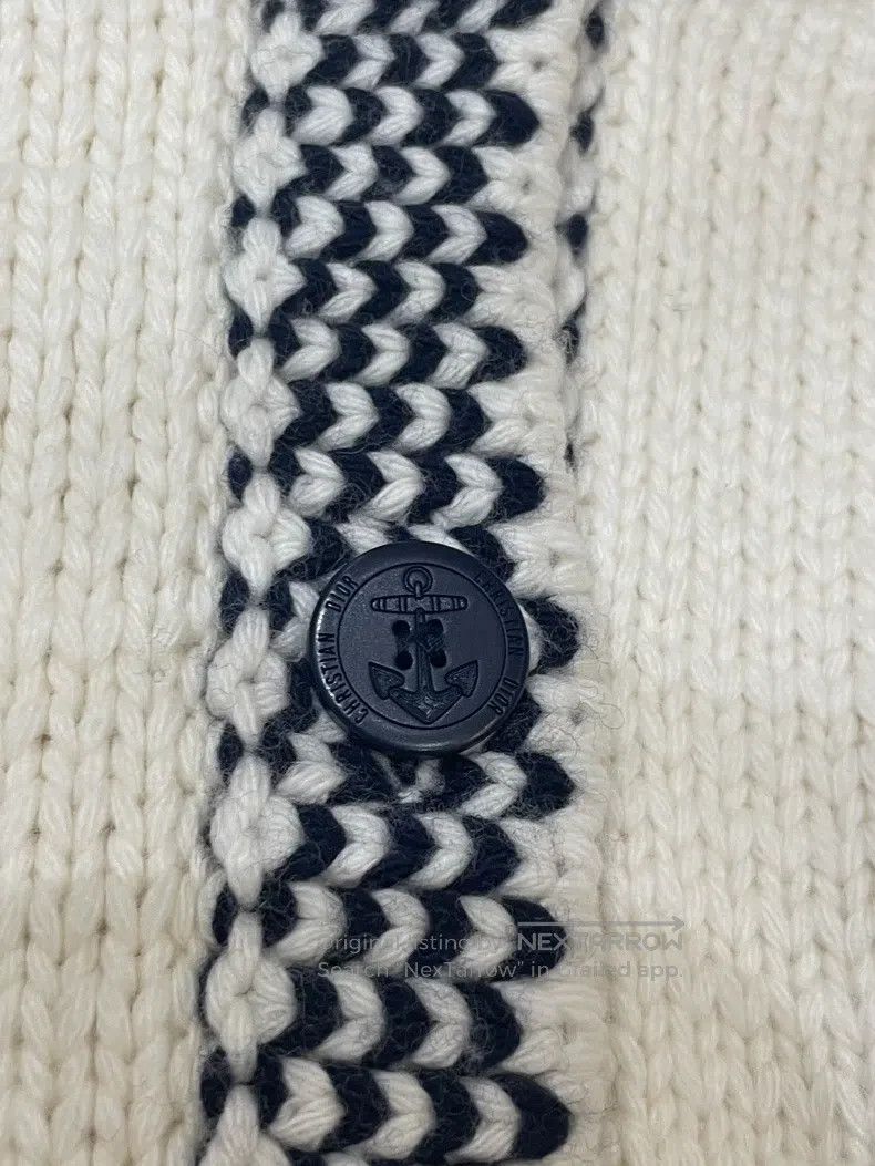Dior Dior Logo Navy Collar Sweater Cardigan coat Size XS / US 0-2 / IT 36-38 - 4 Thumbnail