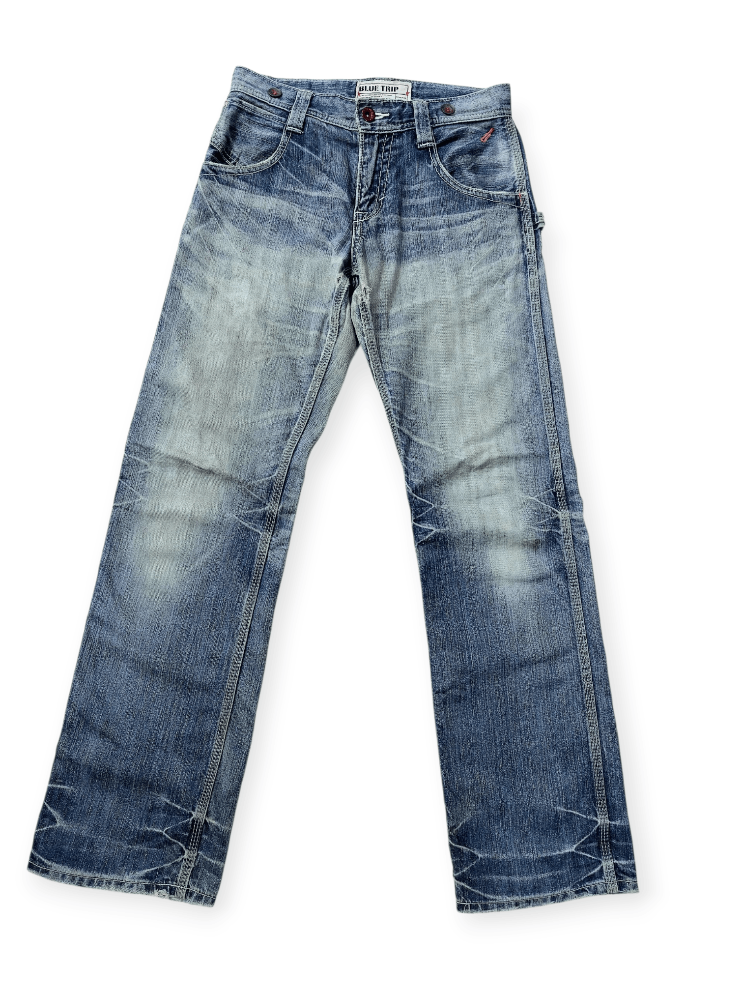 Edwin Edwin Retro Blue trip Buckle Back Unique Pocket Denim Size US 30 / EU 46 - 2 Thumbnail
