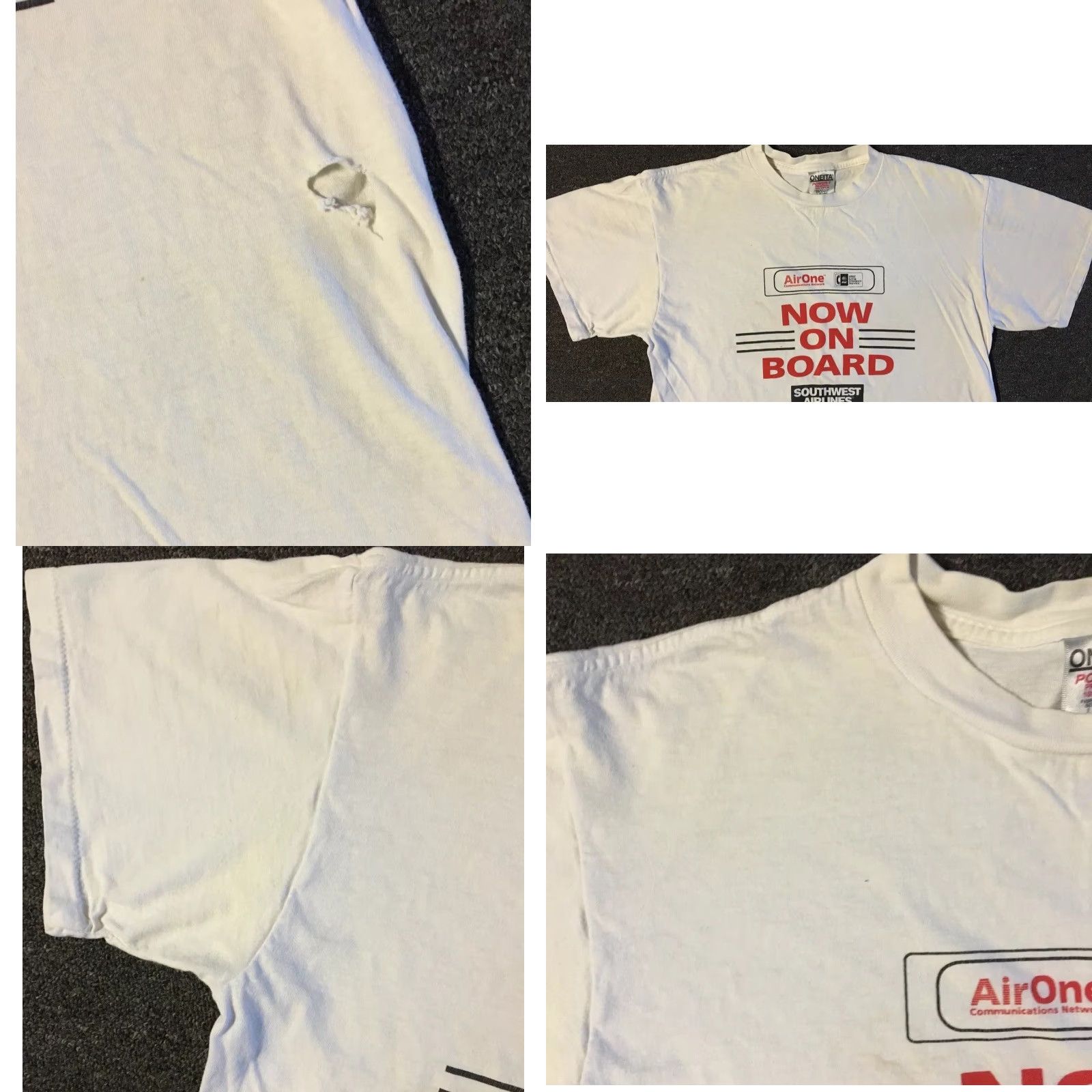 Vintage VINTAGE AT&T Southwest Airlines Distressed Faded Shirt M White Graphic Tee 80s Grunge Planes Humor 90s Unsleeved? Size US M / EU 48-50 / 2 - 8 Thumbnail