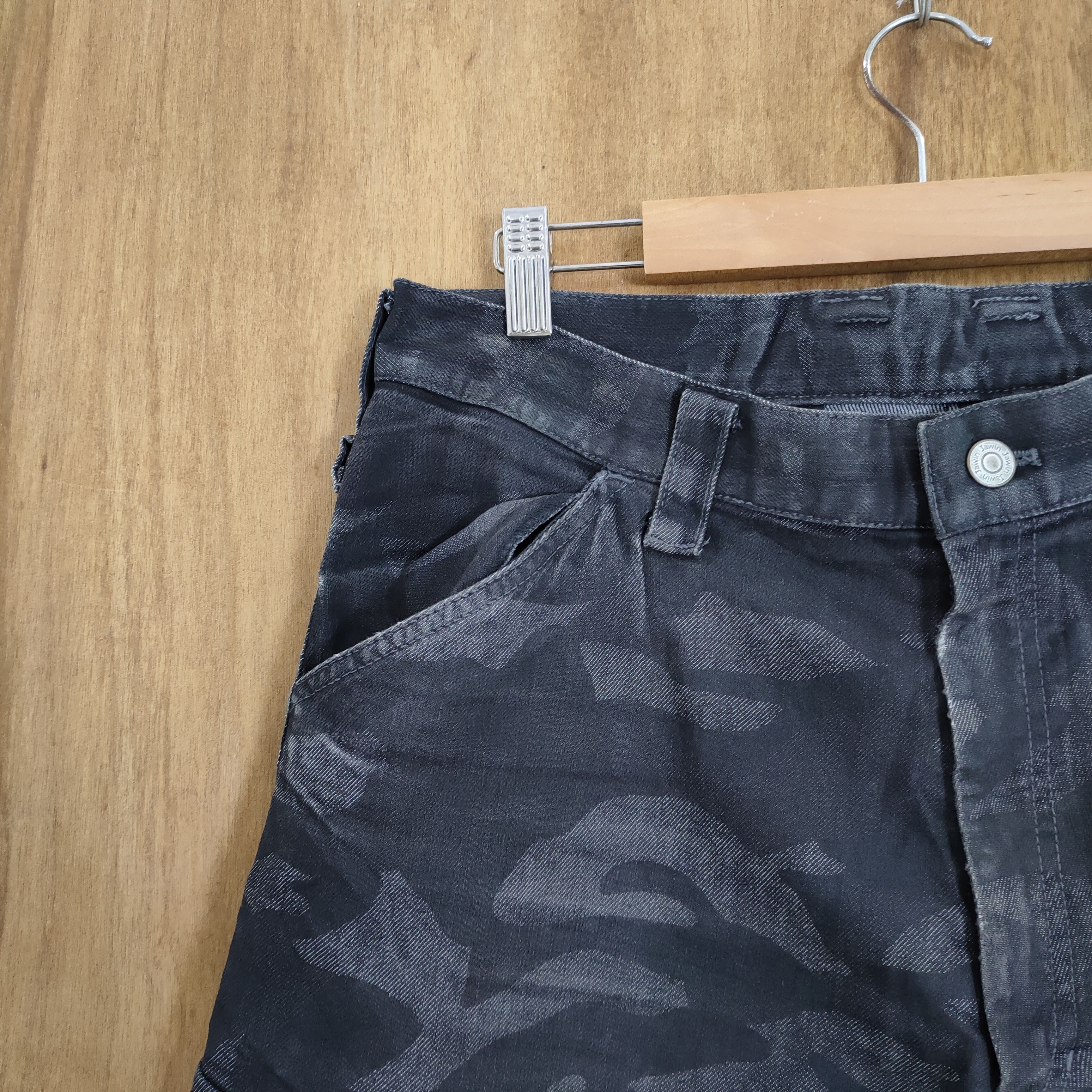 Japanese Brand × Vintage VINTAGE JAWIN BLACK CAMO CARGO PANTS Size US 33 - 4 Thumbnail