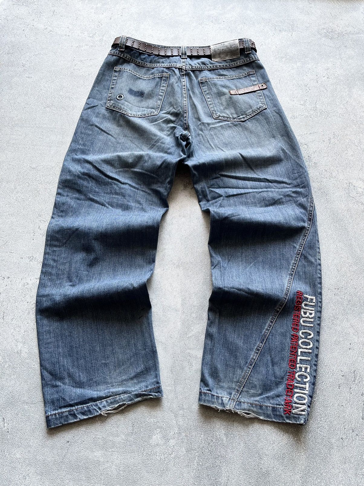 JNCO 2000s FUBU COLLECTION LEGENDARY RAW BAGGY PANTS Size US 36 / EU 52 - 8 Thumbnail