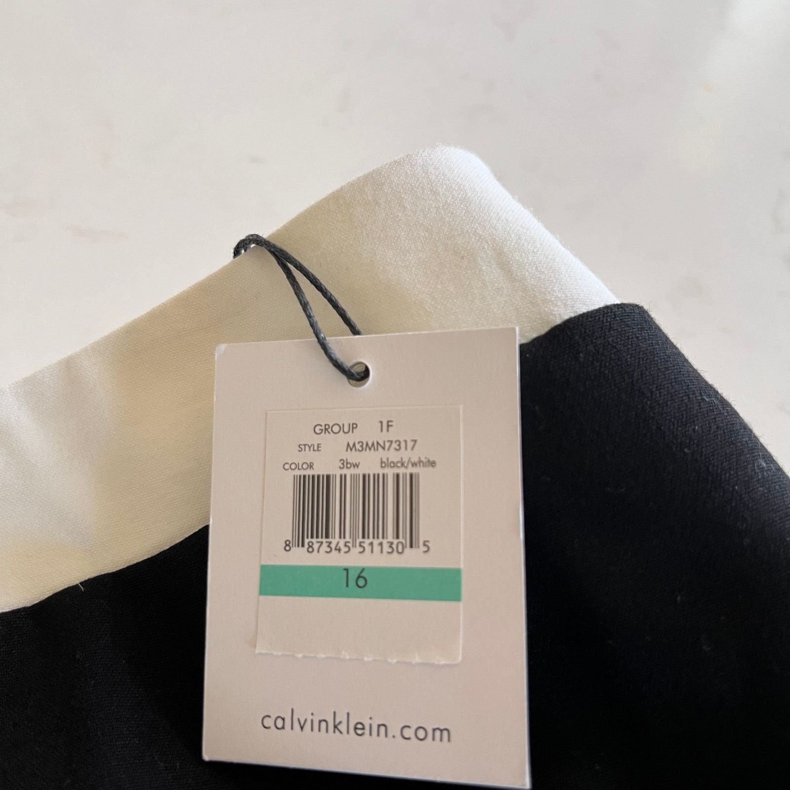 Calvin Klein Calvin Klein Black White Knee Length Pencil Skirt Size 38" / US 16 / IT 52 - 6 Thumbnail