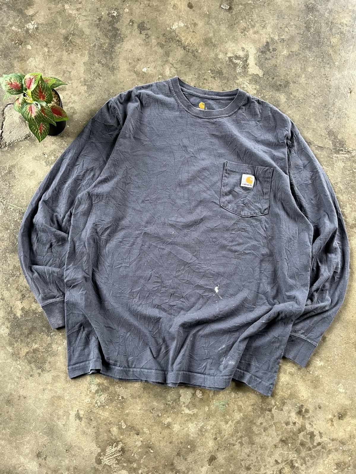 Carhartt × Vintage ⚡️Vintage Carhartt Single Pocket Logo Long Sleeve Tees Size US L / EU 52-54 / 3 - 1 Thumbnail