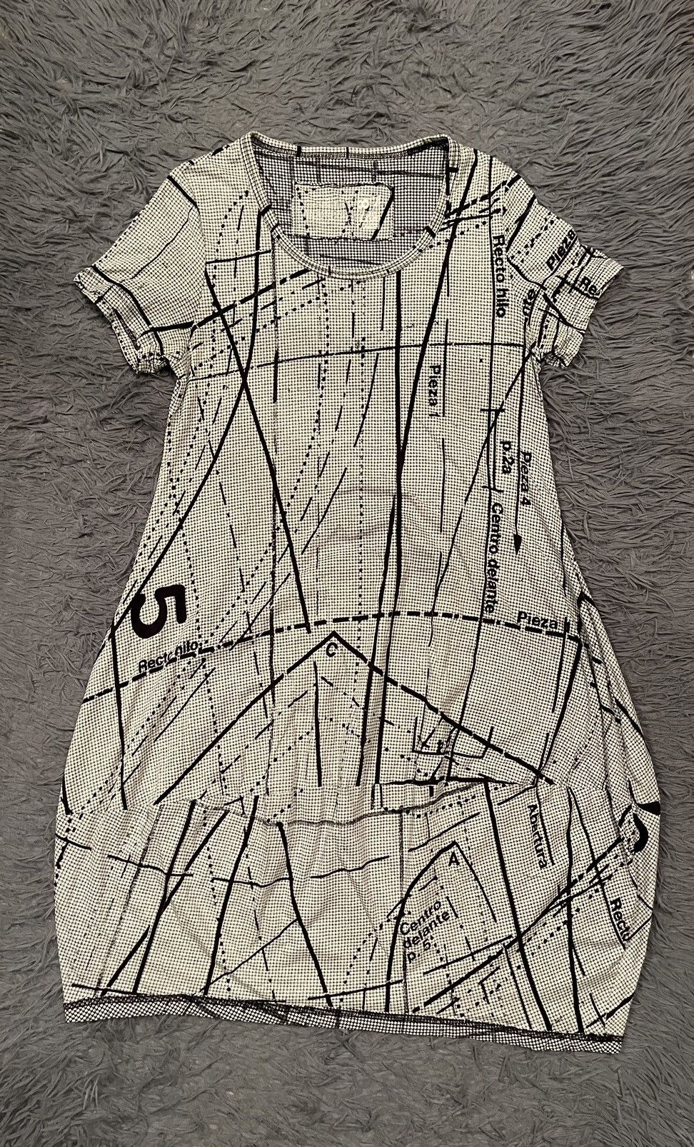 image of Rundholz Avant Garde Graphic Dress in Grey, Women's (Size Medium)