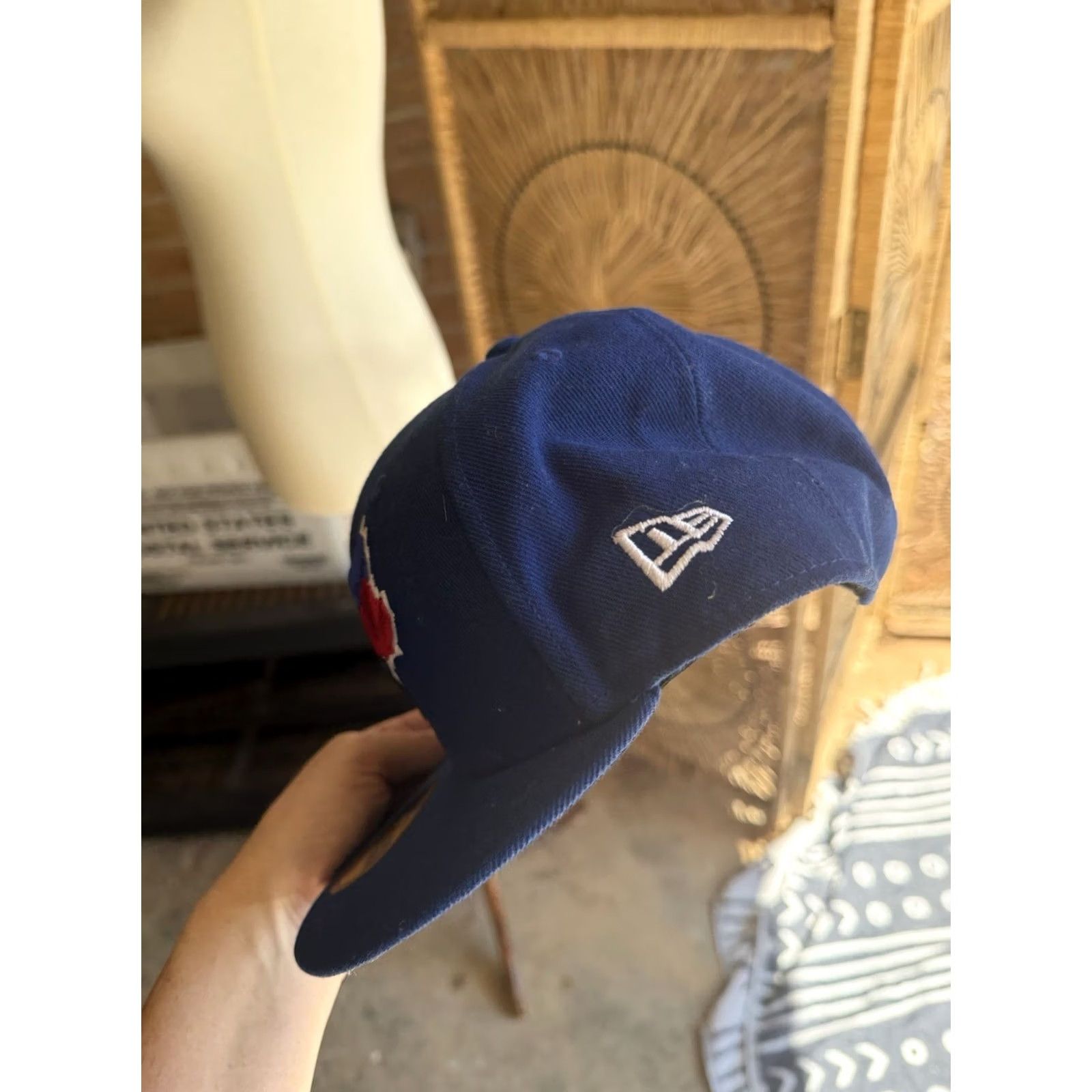 New Era Men’s New Era Toronto Blue Jays Blue 59fifty Fitted Hat MLB Cap 7 5/8 Blue Baseball Cap Mens Size ONE SIZE - 2 Thumbnail