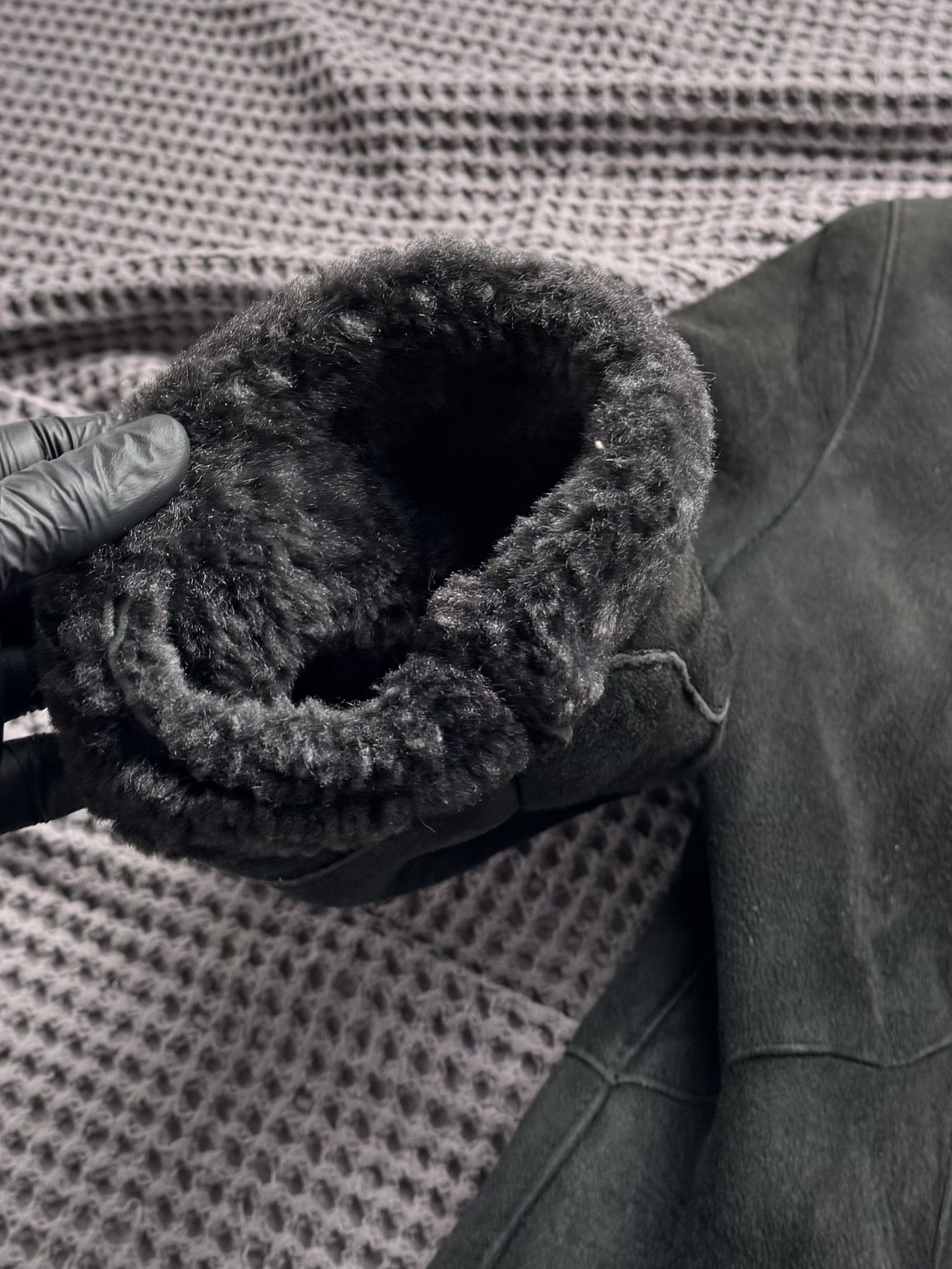 Vintage Vintage Black Genuine Shearling Sheepskin Coat Size S / US 4 / IT 40 - 9 Thumbnail