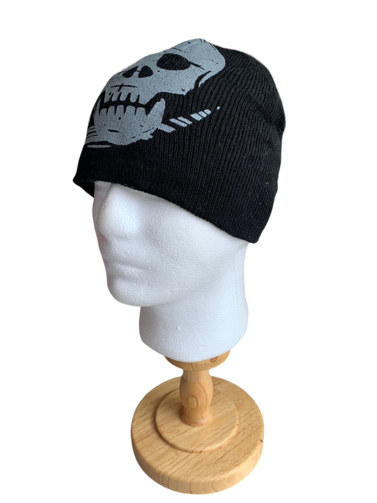 If Six Was Nine × Japanese Brand Skull Punk Bondage Style Beanie Hats☠️🎌 Size ONE SIZE - 3 Thumbnail