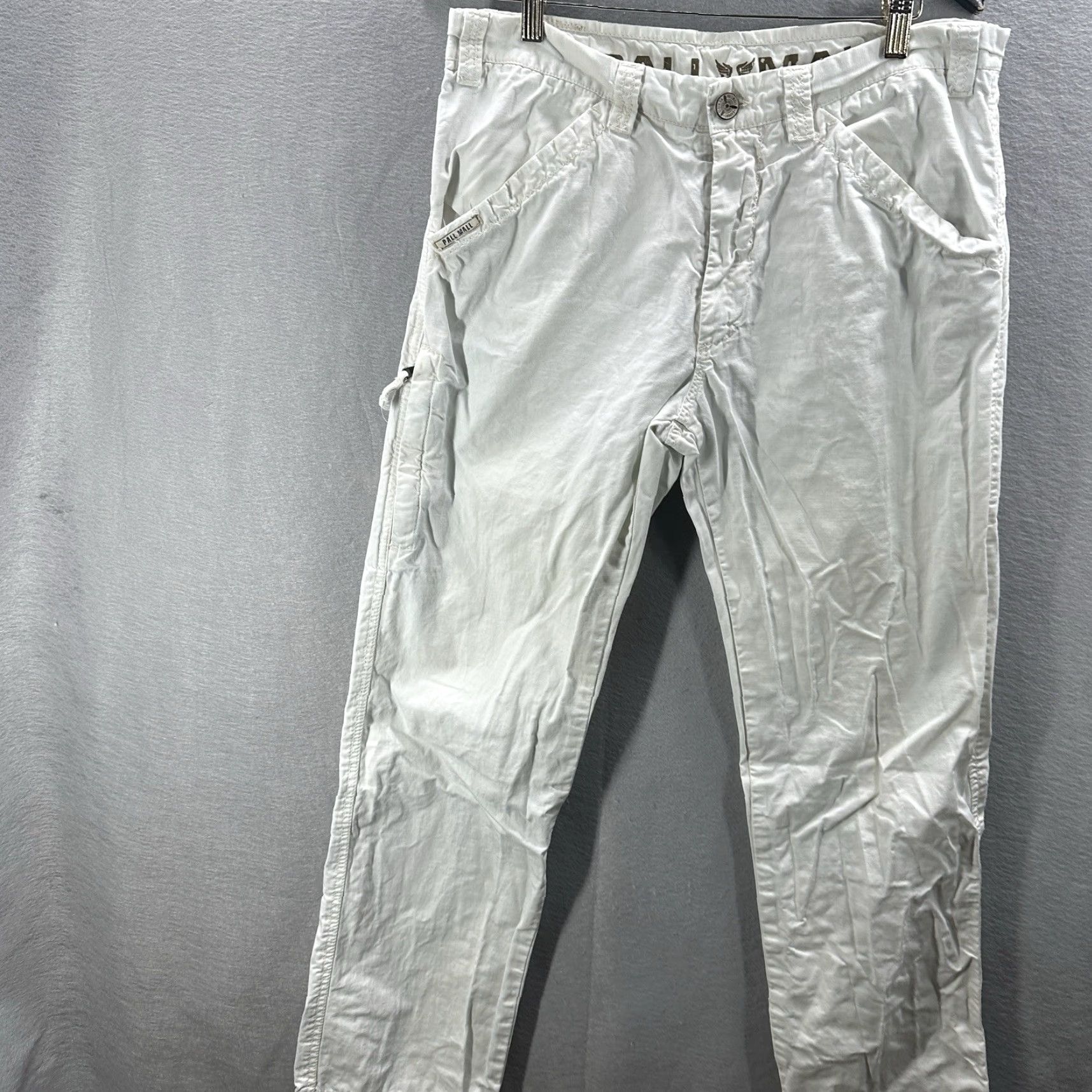 Vintage Pall Mall Mens Cargo Pants 32 Vintage Ivory Pall Mall Cargo Straight Regular Vintage y2k Preppy Beach Boho 90s Mens Size US 32 / EU 48 - 2 Thumbnail