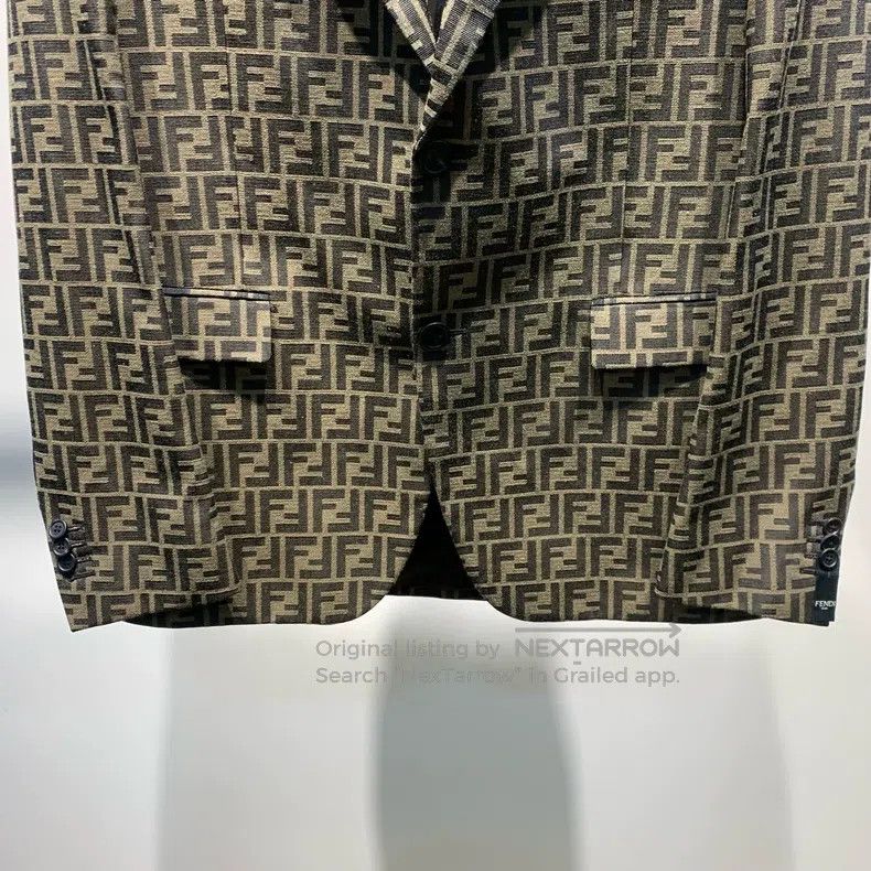 Fendi Fendi Letter Logo Printed Single Breasted Casual Long Slee Size 52L - 6 Thumbnail