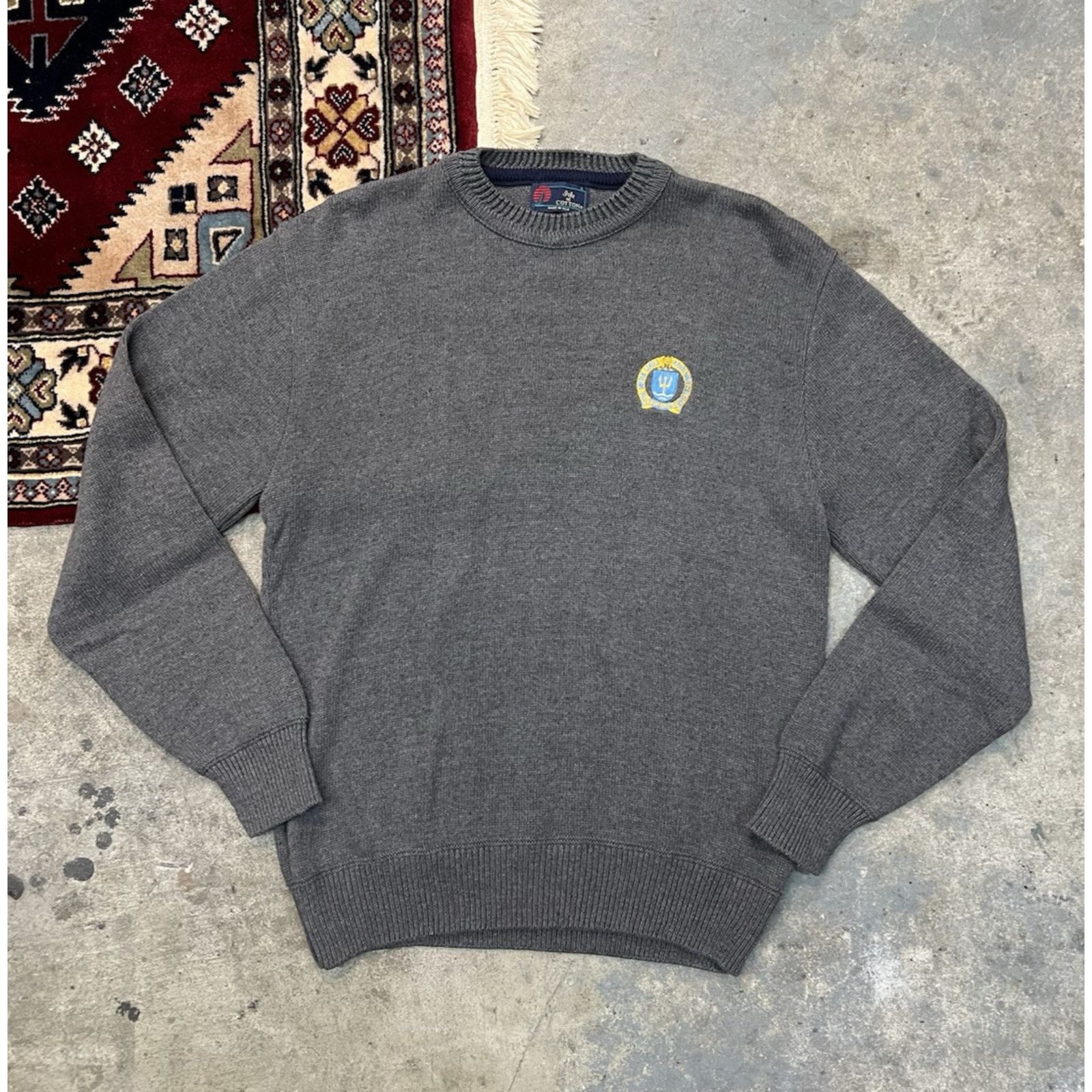 Other Vintage Isle of Cotton Sweater US Naval War Mens L Grey USA Size US L / EU 52-54 / 3 - 1 Thumbnail