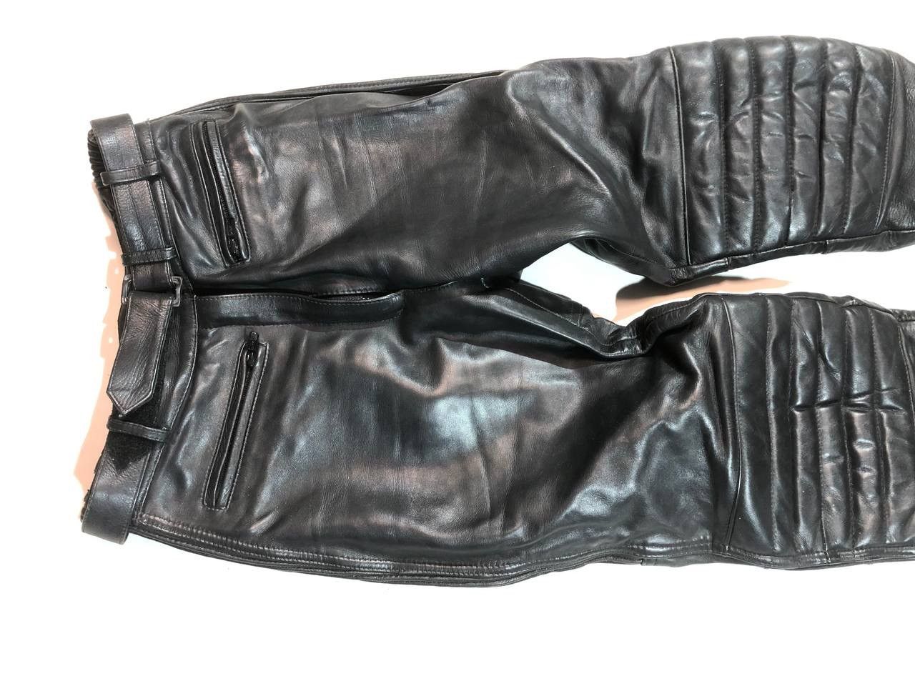 Vintage Vintage Racing Moto Biker Leather Pants Vintage Size US 26 / EU 42 - 5 Thumbnail