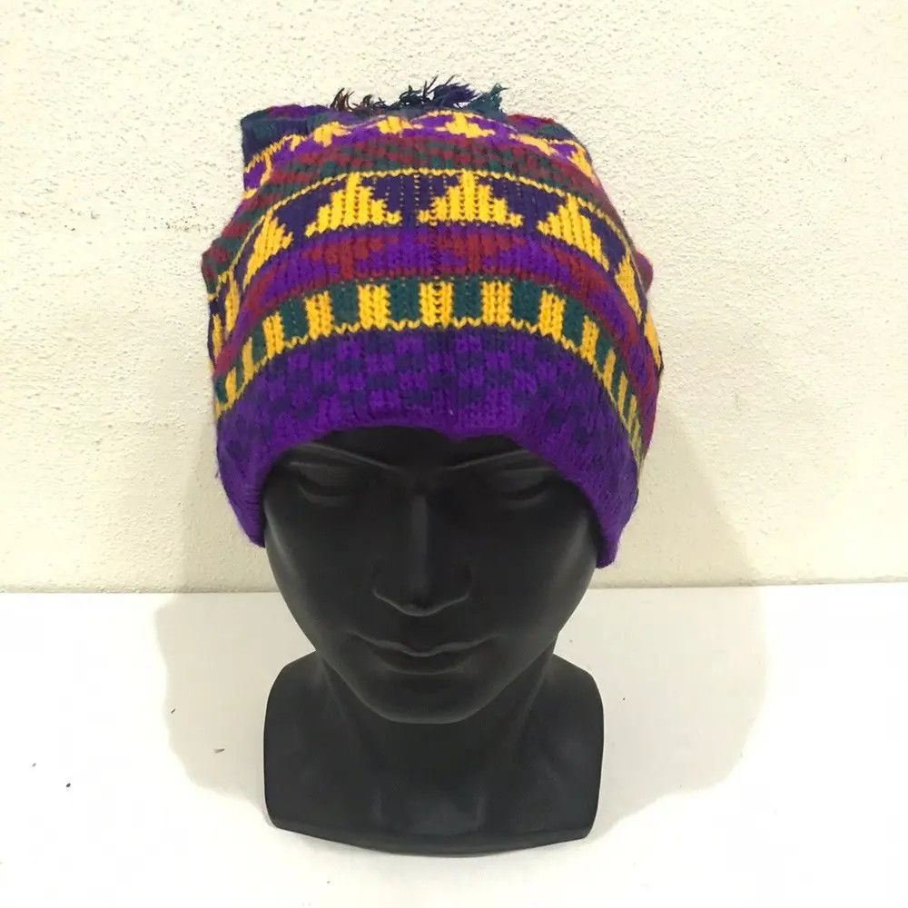 Vintage Rodeo Navajo Bobble Beanie Hat Size ONE SIZE - 3 Thumbnail