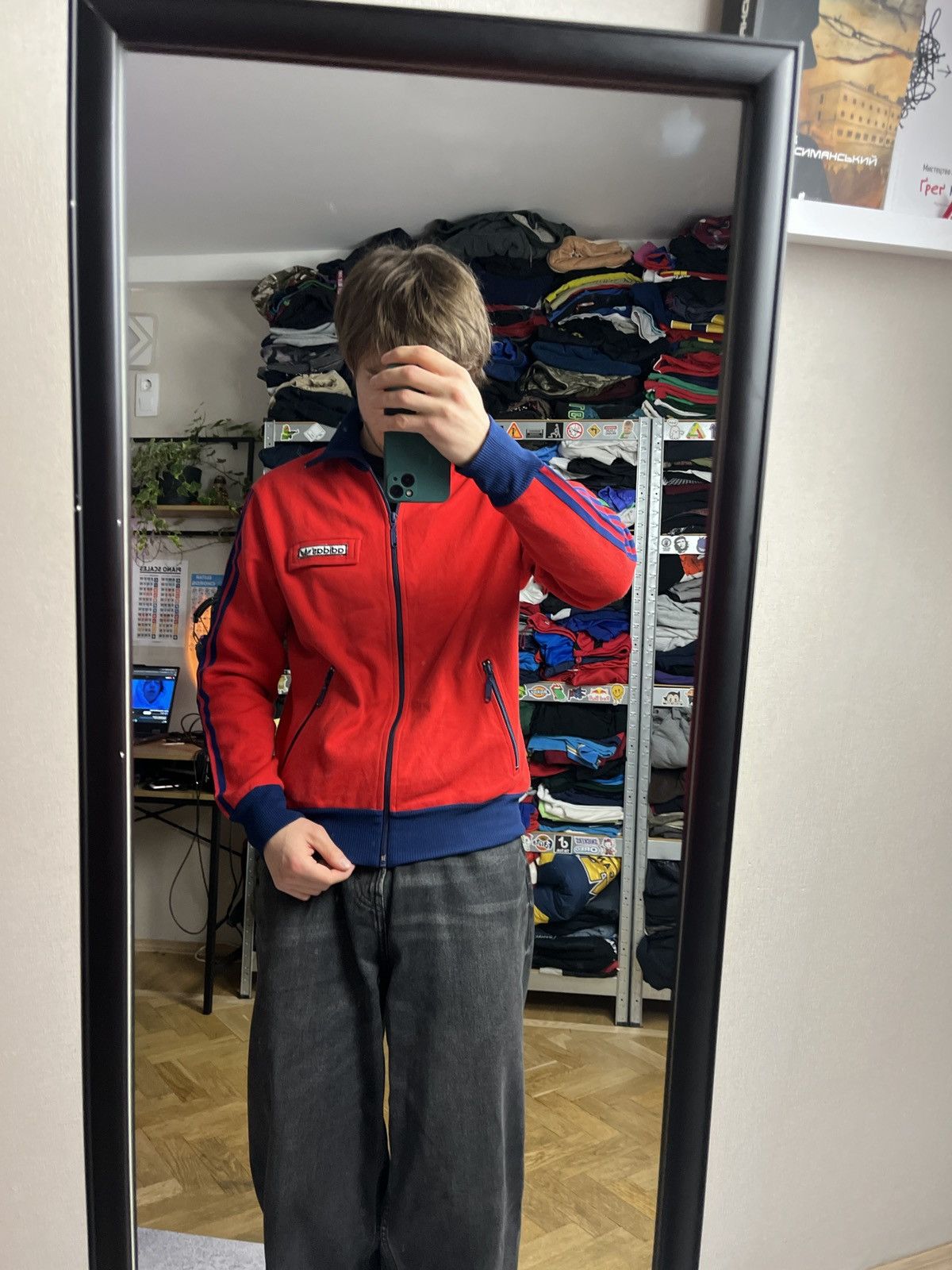 Adidas Vintage 90's Adidas Retro YUGOSLAVIA Red Zip Track Jacket Size US M / EU 48-50 / 2 - 2 Thumbnail