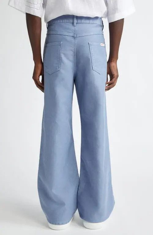 Marni o1w1db11125 Cotton Wide Leg Pants in Blue Size US 34 / EU 50 - 2 Thumbnail