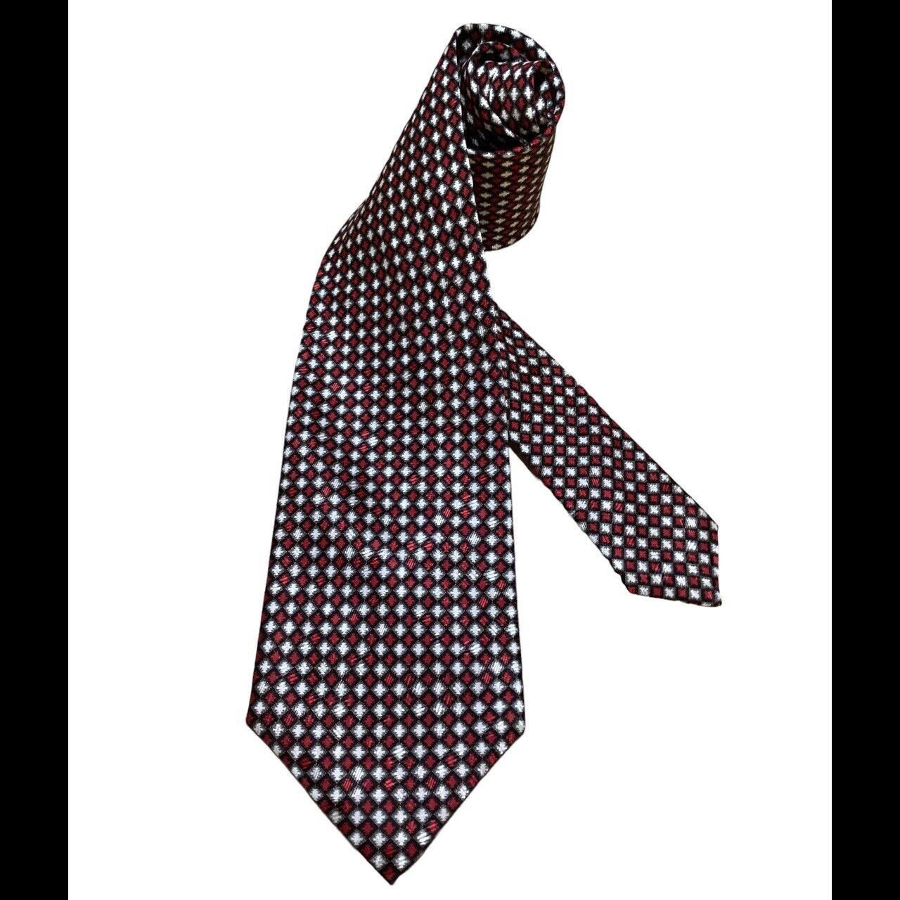 Stefano Ricci STEFANO RICCI Red Geometric Luxury Designer Silk Tie Made In Size ONE SIZE - 1 Thumbnail