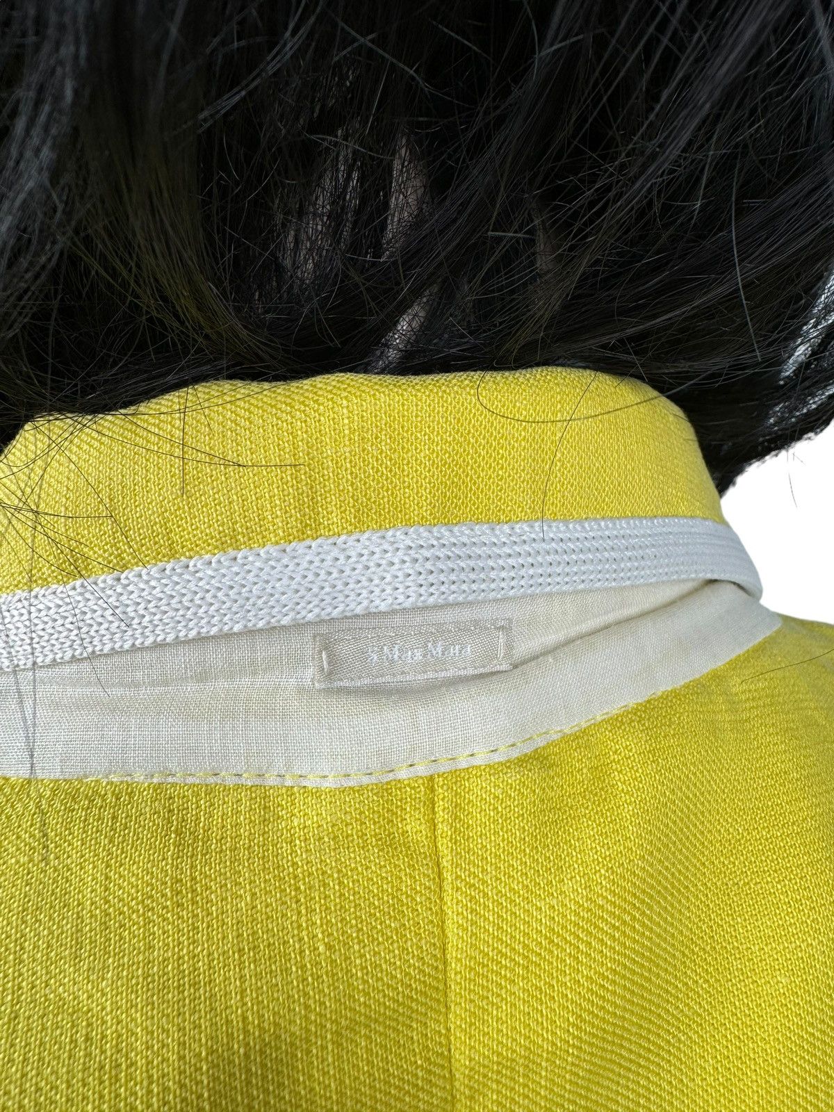 Max Mara Max Mara Linen Yellow Blazer Jacket size US12 IT46 Size XL / US 12-14 / IT 48-50 - 8 Thumbnail