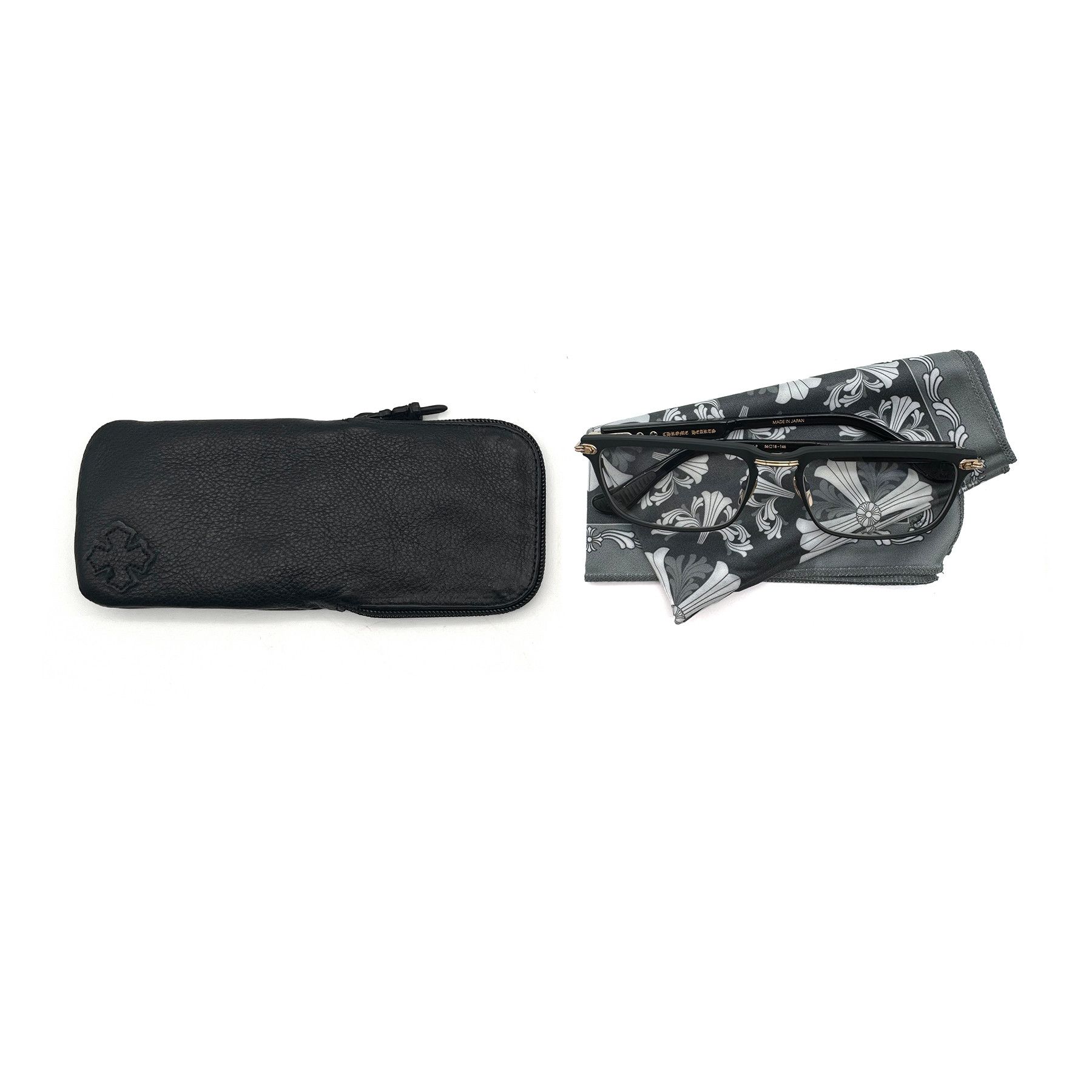 Chrome Hearts Chrome Hearts YOU'RE LATE BK/GP Cross Glasses Frame Size ONE SIZE - 4 Thumbnail