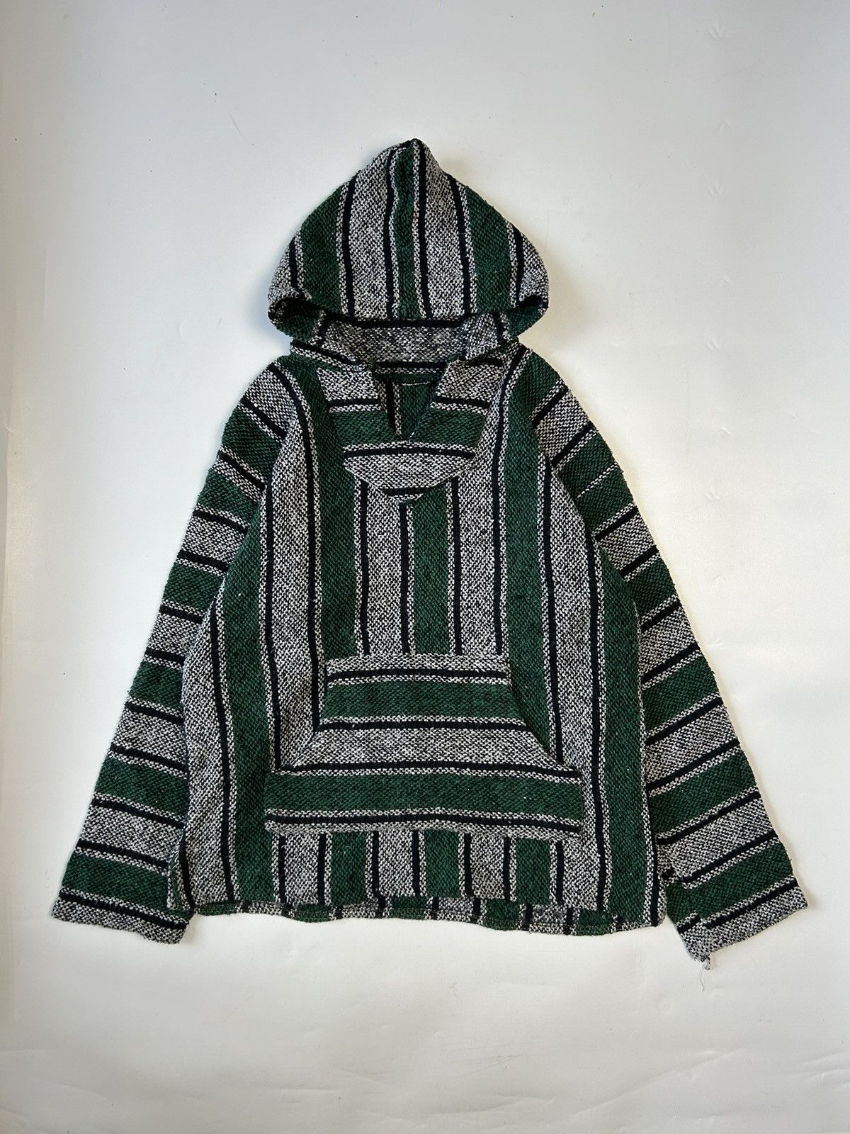 Aran Isles Knitwear × Vintage VINTAGE BAJA KNITWEAR HOODIE SWEATER Size US M / EU 48-50 / 2 - 1 Thumbnail