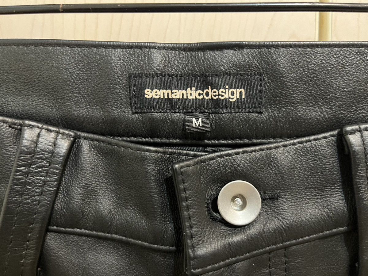 semanticdesign Semantic Design Genuine Cowhide Leather Pants Size US 30 / EU 46 - 3 Thumbnail