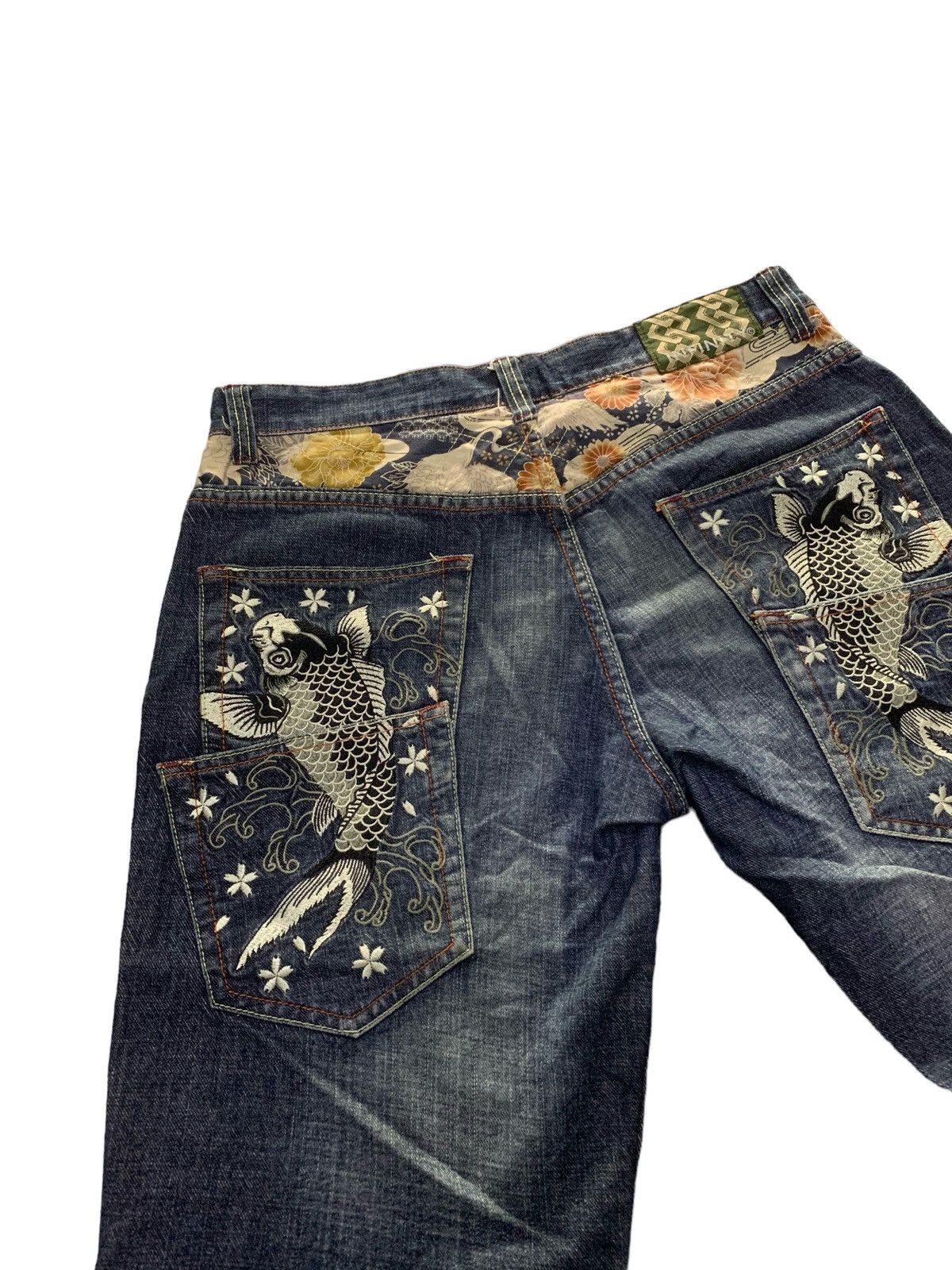 Japanese Brand 3 quarter Denim Inspired by Japanese Culture Sukajan Size US 32 / EU 48 - 8 Thumbnail