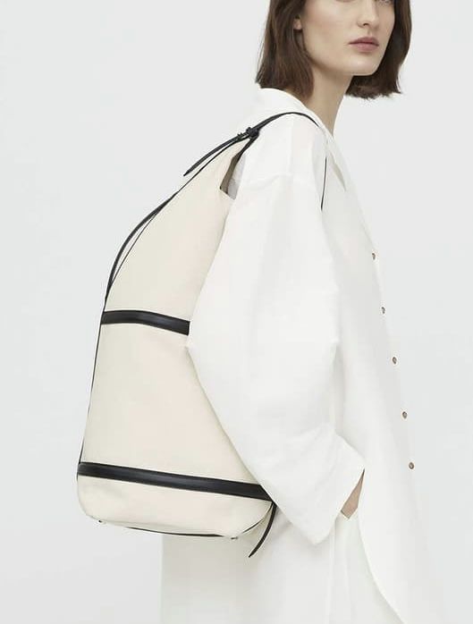 Toteme Toteme Leather-trimmed Canvas Sling Crossbody Bag Size ONE SIZE - 1 Thumbnail
