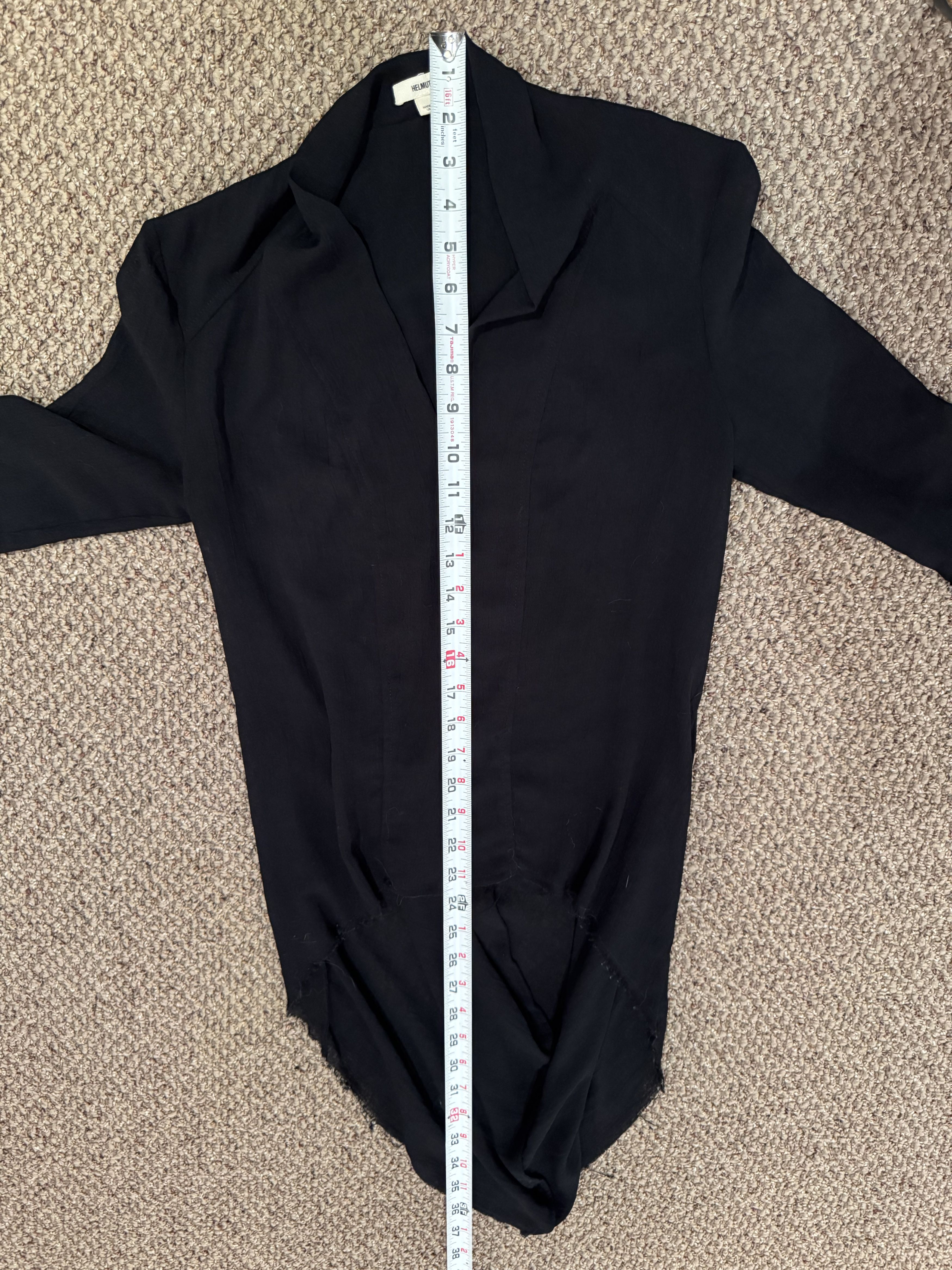 Helmut Lang Helmut Lang Draped Black Shirt (Size P) Size XS / US 0-2 / IT 36-38 - 9 Thumbnail
