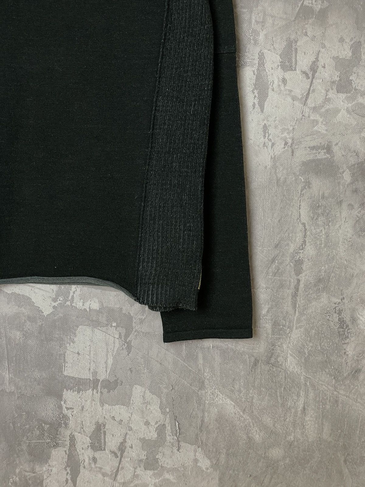 Armani Y2K Avant Garde Style Armani Jeans 1/3 Zip Striped Sweater Size US XL / EU 56 / 4 - 6 Thumbnail