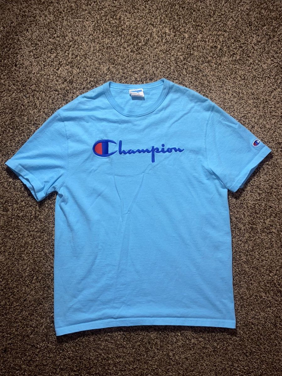 Champion × Vintage Baby blue champion tee Size US L / EU 52-54 / 3 - 1 Thumbnail