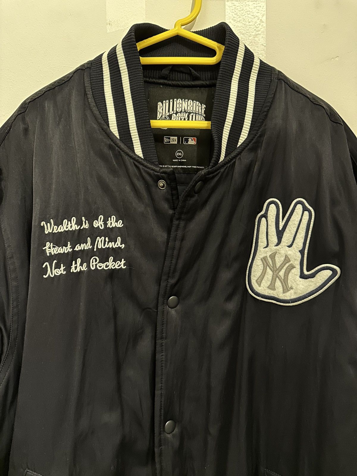 image of Billionaire Boys Club X Yankees Bomber Jacket in Navy, Men's (Size 2XL)