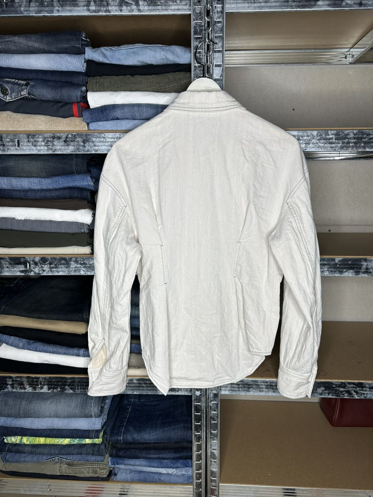 Other LVIR Contrast Stitch Denim Jacket Shirt Women’s Size M Size M / US 6-8 / IT 42-44 - 2 Thumbnail