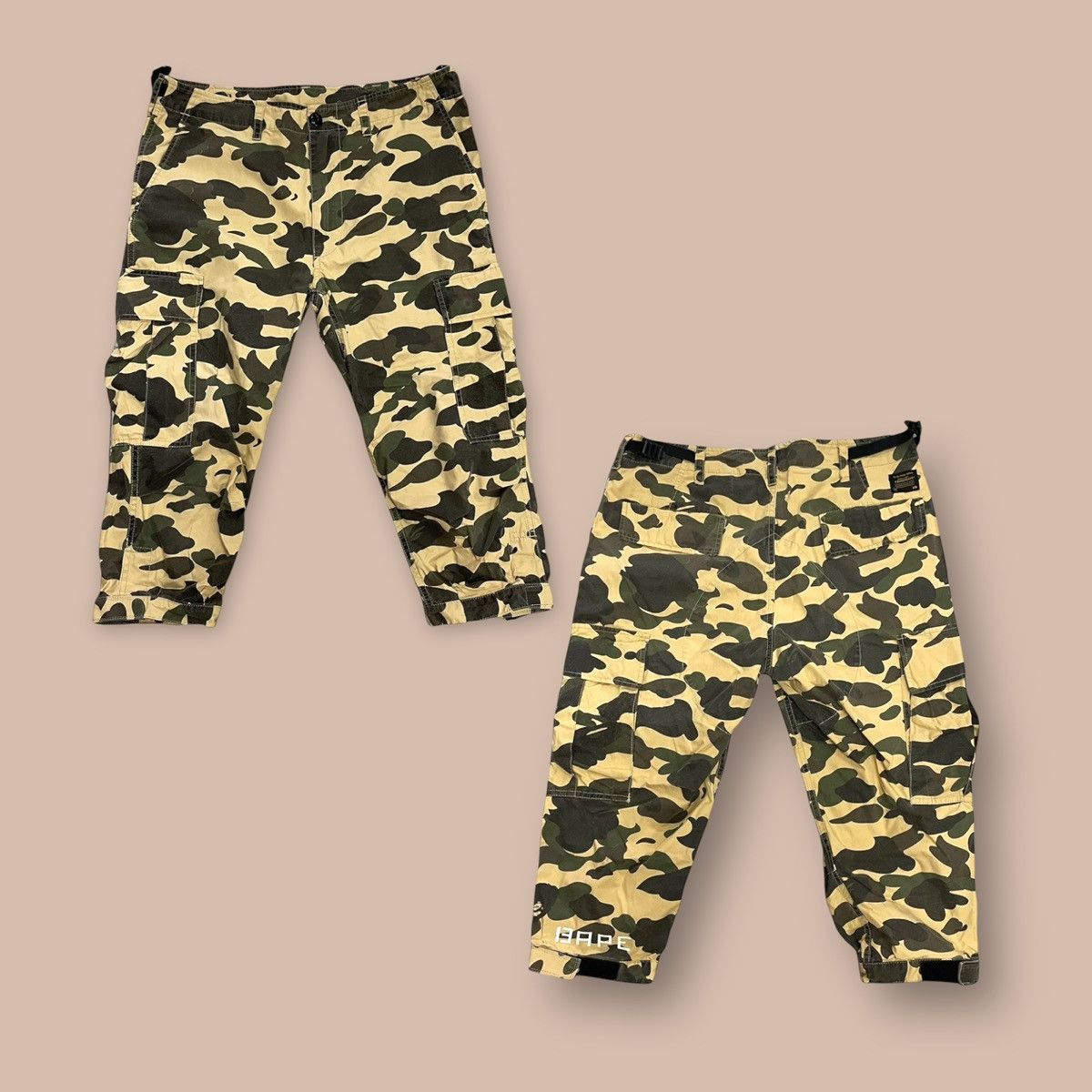 Bape Bape 1st Camo 6 Pocket Cropped Pants Size US 34 / EU 50 - 1 Thumbnail