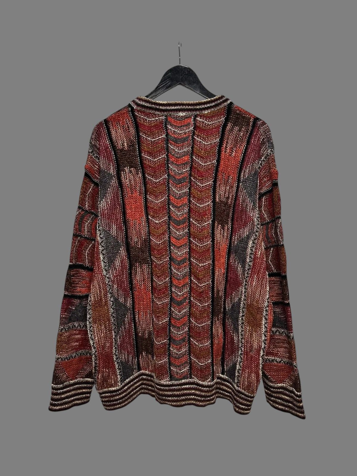 Raf Simons Vintage RAF Simons style Diesel Y2k Red Knit Sweater Wool Size US L / EU 52-54 / 3 - 11 Thumbnail