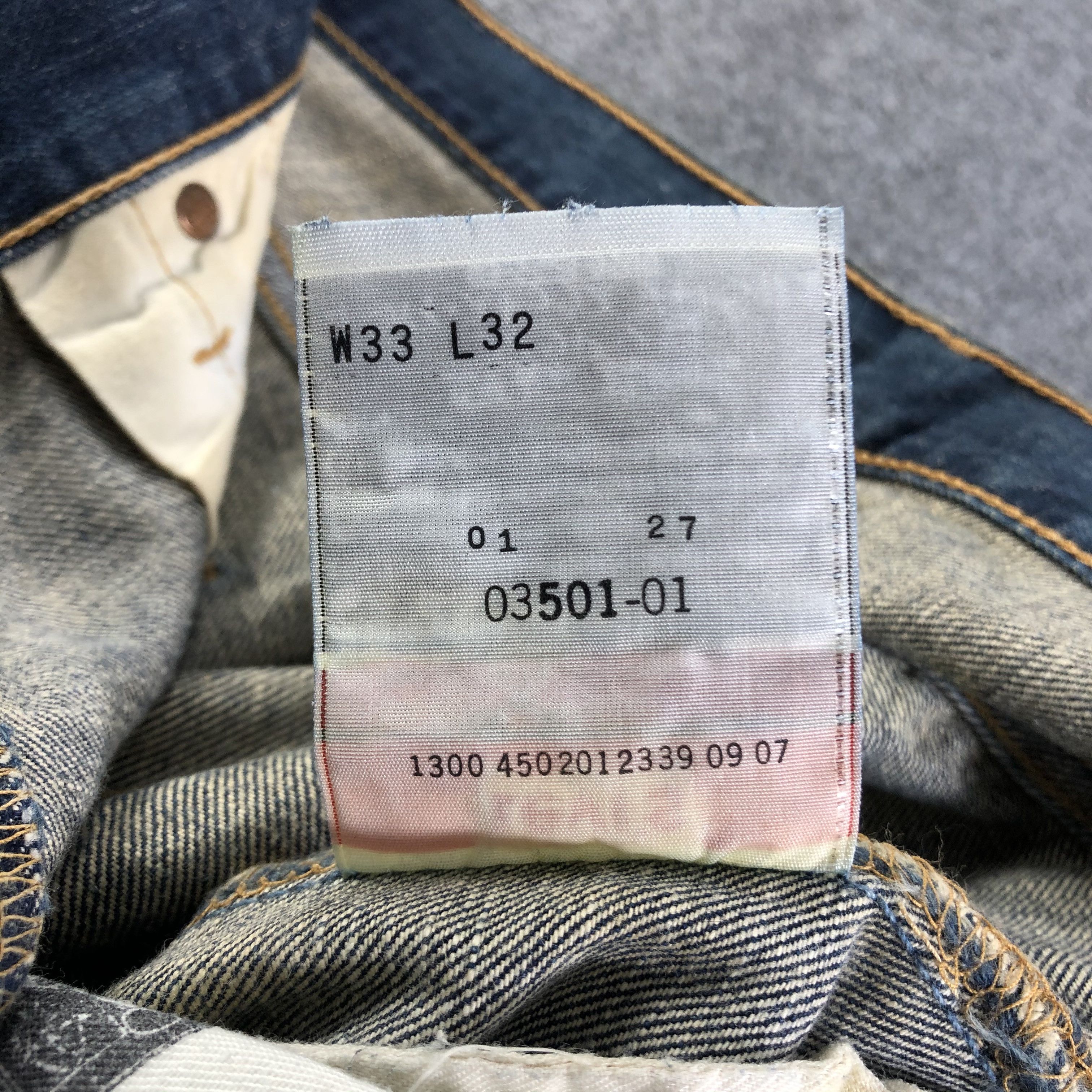 Levi's Vintage 90s Blue Wash Levis 501 Jeans-J2823 Size US 33 - 9 Thumbnail