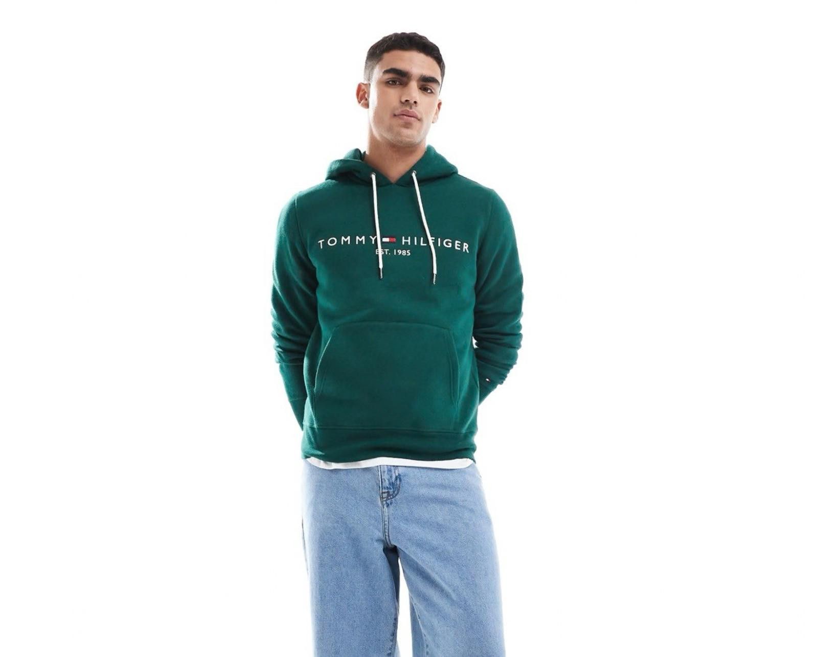 Tommy Hilfiger Tommy Hilfiger Dark Green Logo Hoodie Size XXL Classic Size US XXL / EU 58 / 5 - 3 Thumbnail