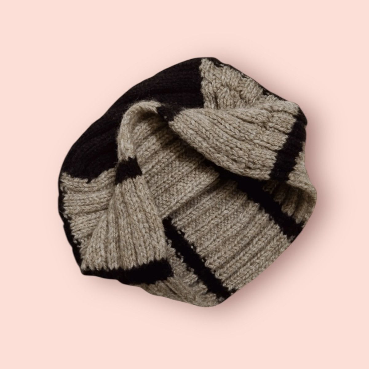Japanese Brand VERSATILE ROLLED KNITTED WOOL BEANIE HAT Size ONE SIZE - 17 Thumbnail