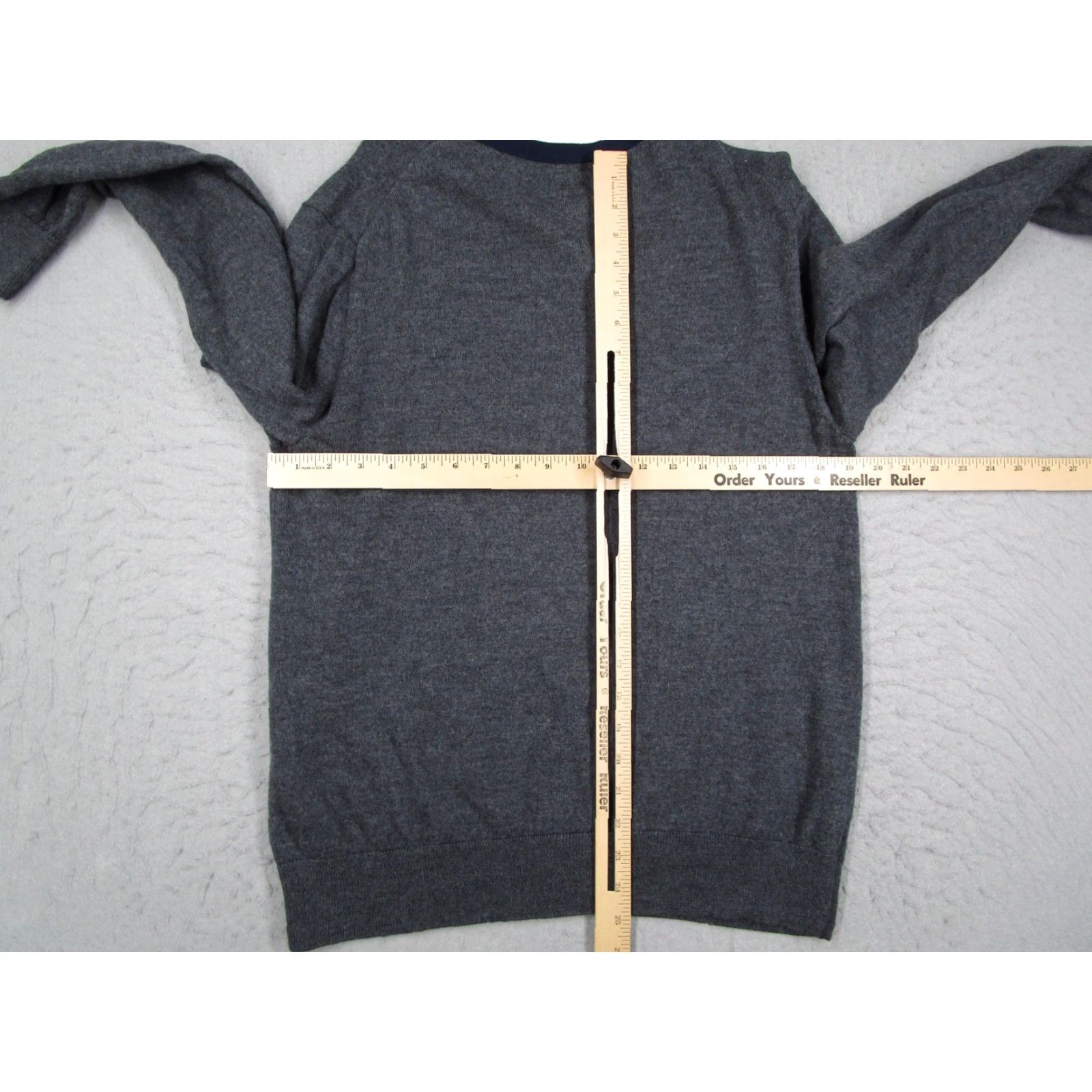 G/FORE G/FORE Sweater Mens Large Gray Colourblock Wool Crew Golf Crest Patch Pullover Size US L / EU 52-54 / 3 - 7 Thumbnail