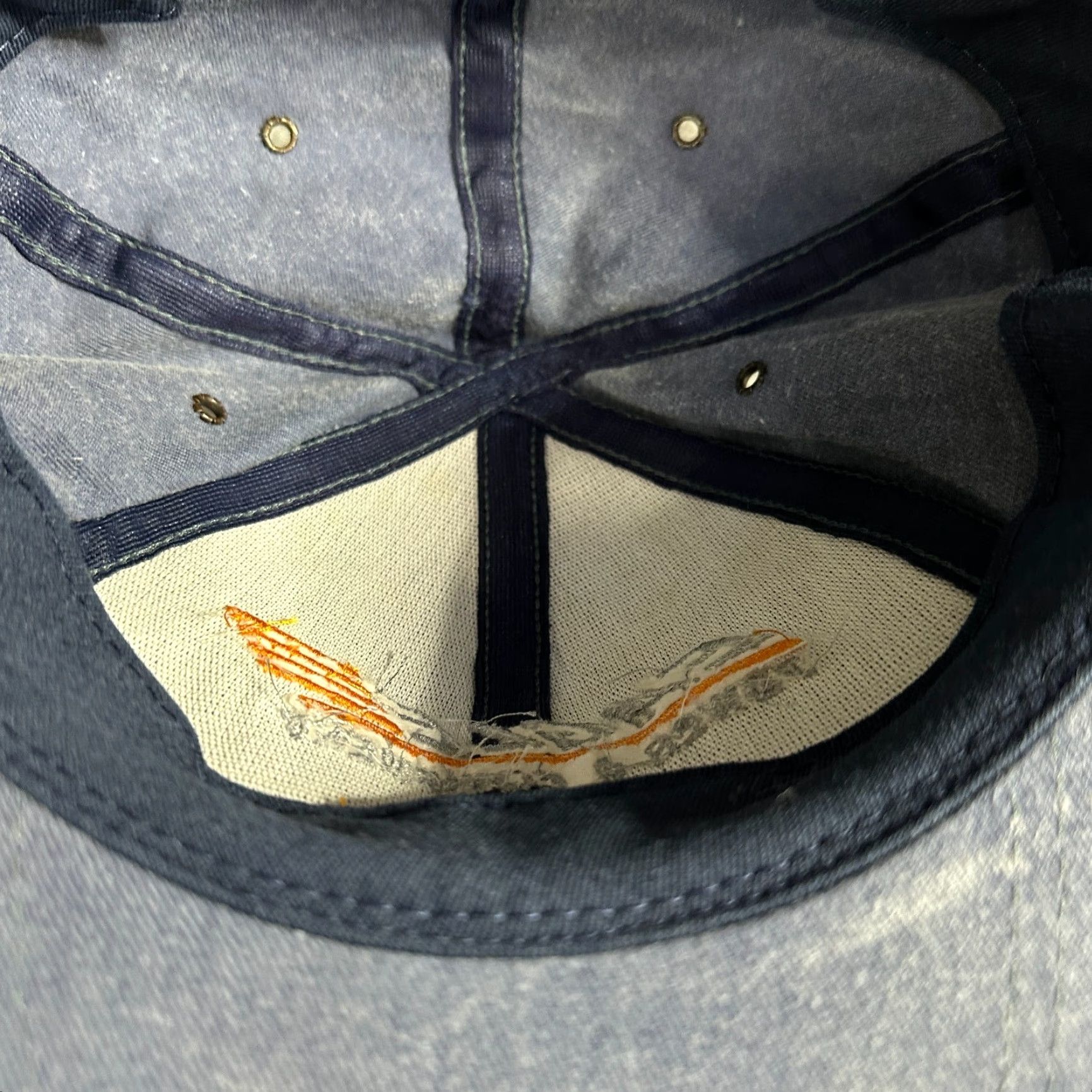 Vintage VINTAGE K-Products Eagle Power Equipment Hat Blue Snapback Unisex Adults Adjustable Cotton USA 90s Mens Size ONE SIZE - 4 Thumbnail