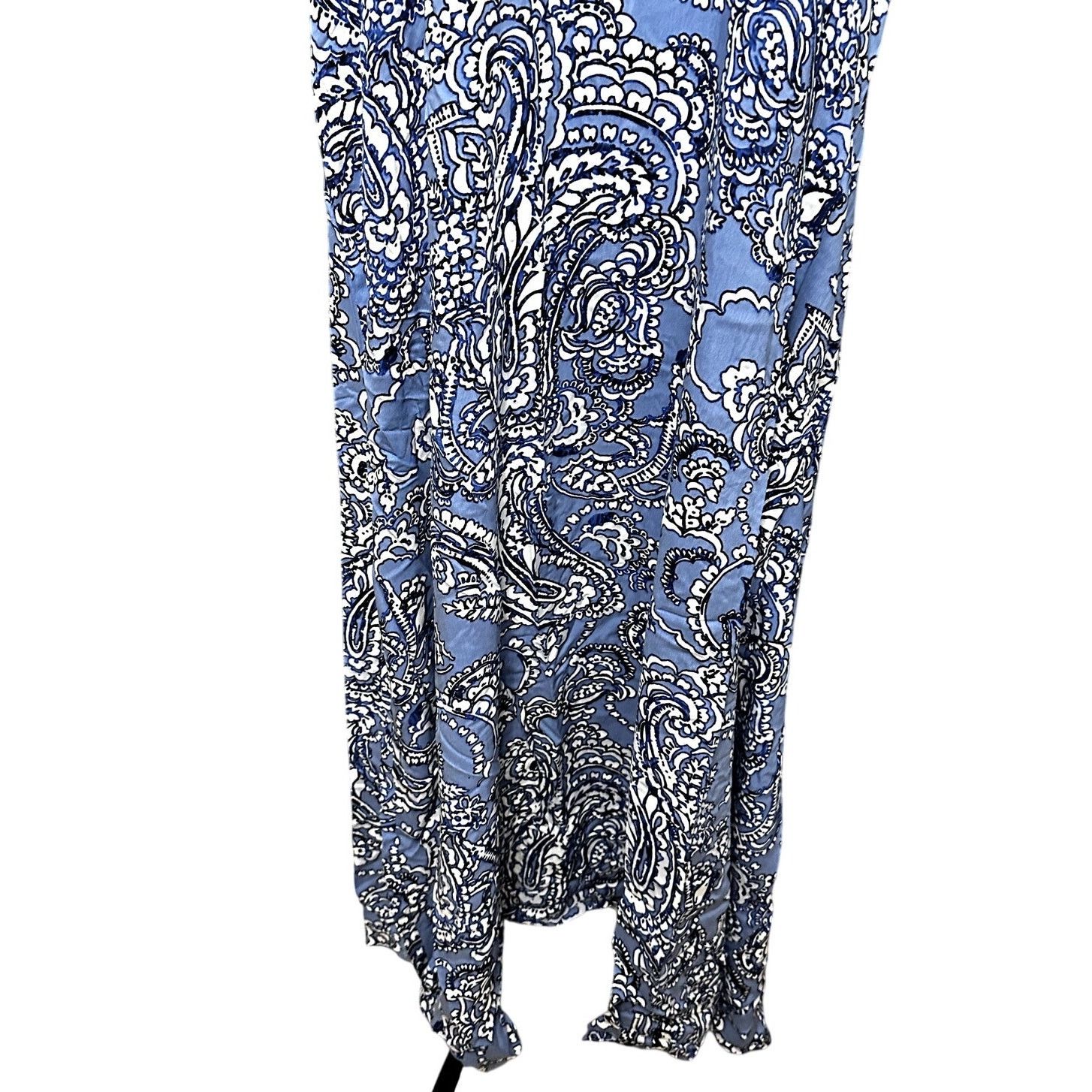 Vince Camuto Vince Camuto Plus XXL Blue Paisley Flowy Maxi Slip Dress NWT Size XXL / US 16-18 / IT 52-54 - 4 Thumbnail