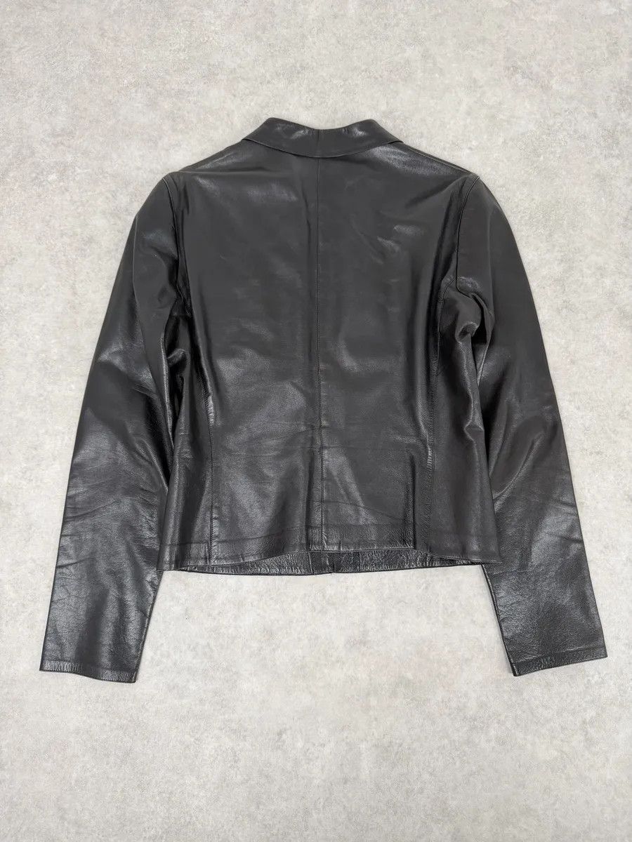 Gucci FW2000 Gucci Black Premium Minimalist Leather Jacket Size M / US 6-8 / IT 42-44 - 5 Thumbnail