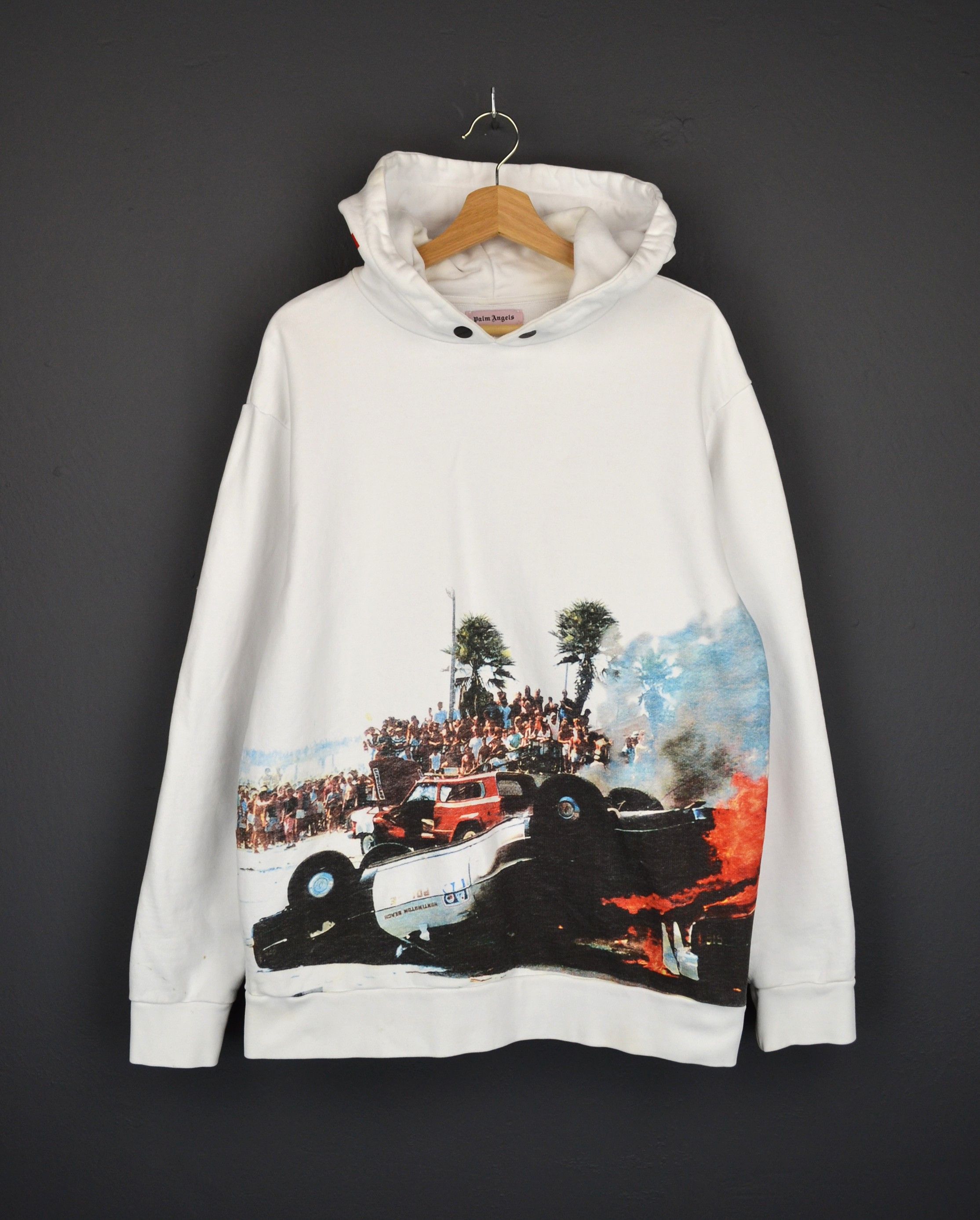 Palm Angels Palm Angels Burning Car Hoodie M Size US M / EU 48-50 / 2 - 1 Thumbnail