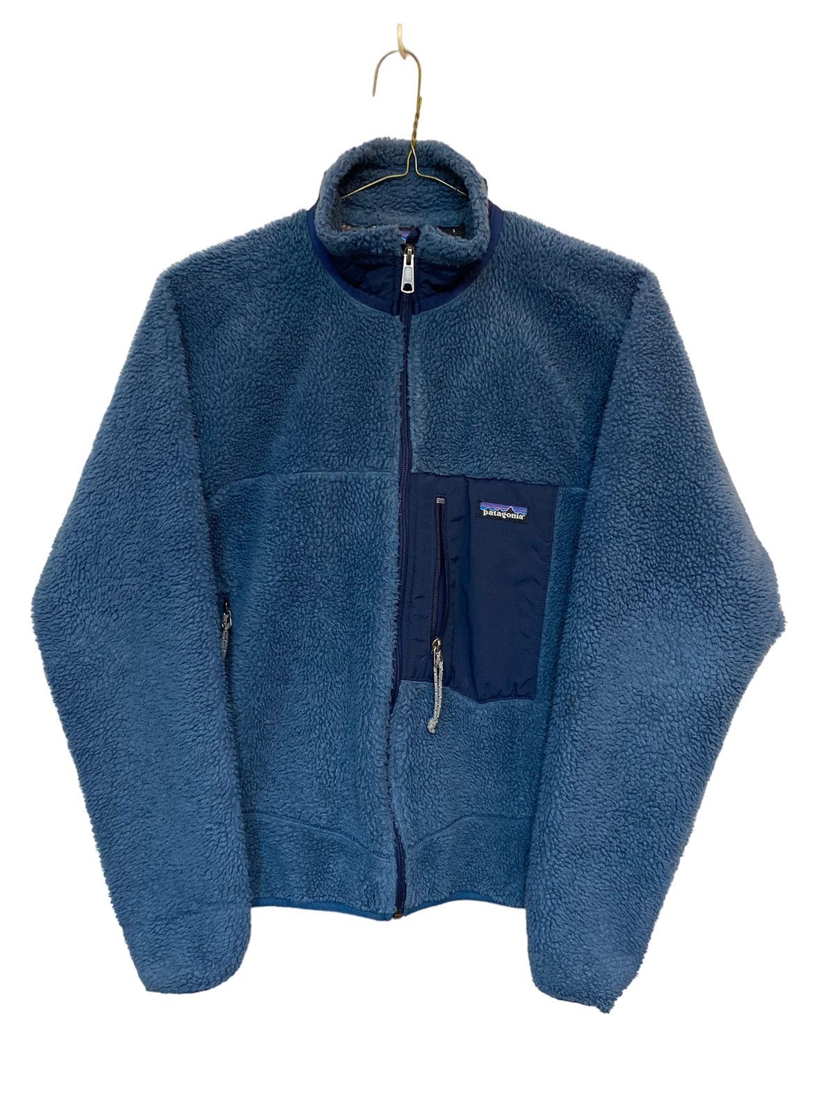 Patagonia × Vintage Vintage Patagonia Deep Pile Retro X Blue Fleece Jacket Size US S / EU 44-46 / 1 - 1 Thumbnail